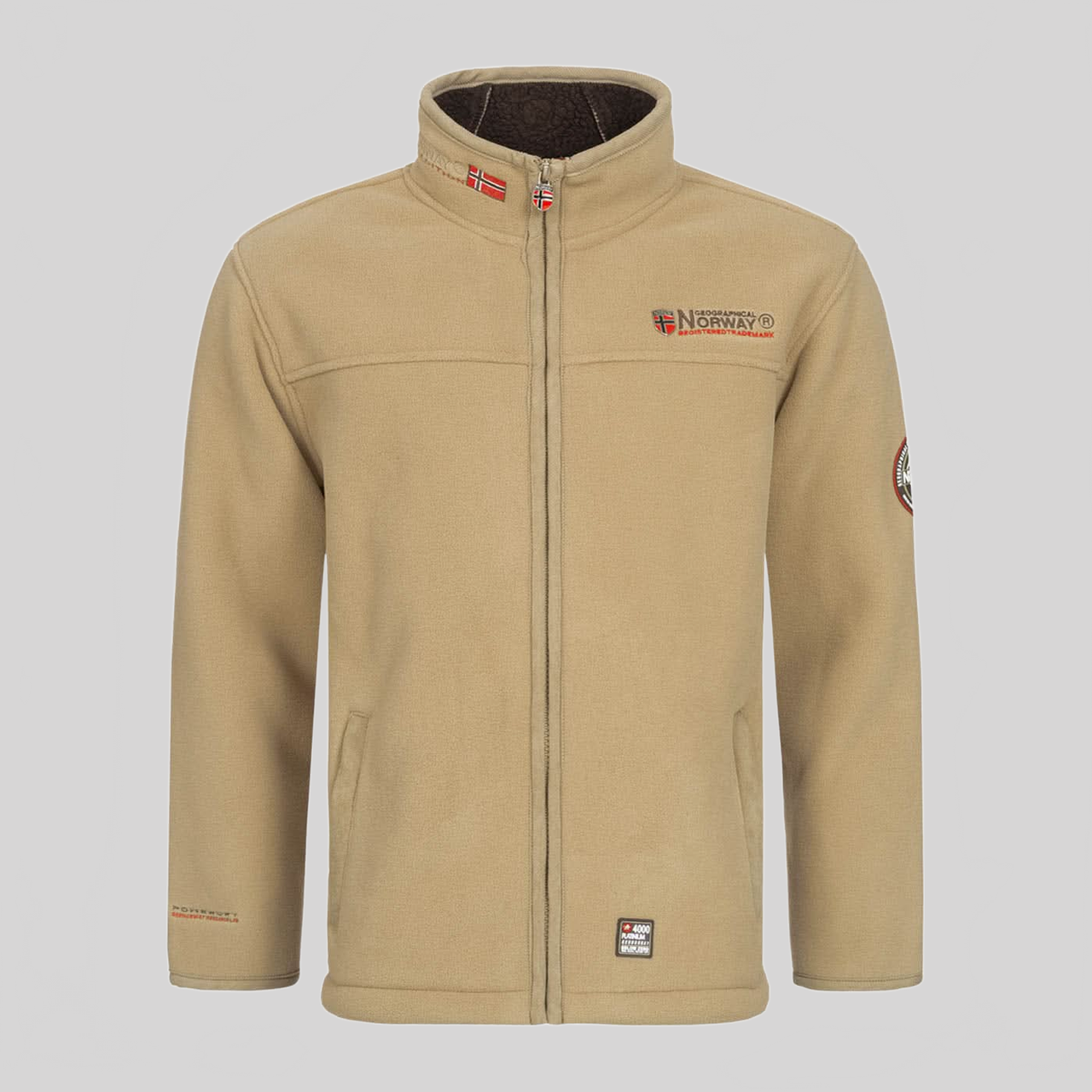 Geographical Norway Ubolt Homme - Veste polaire contrecollée en sherpa Gris Foncé Gris Foncé - Geographical Norway - S Gris Foncé