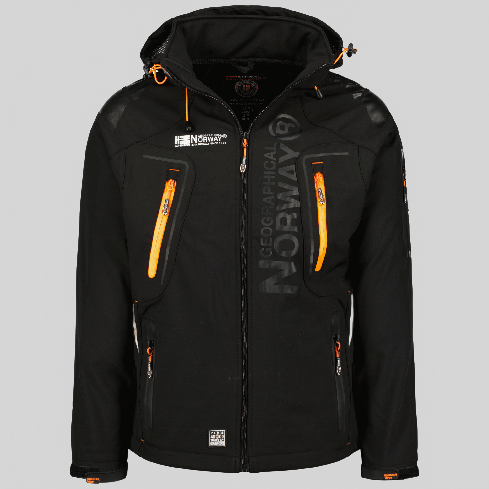 Geographical Norway Techno Homme - Giacca Softshell Iconic Grigio Scuro Nero - Geographical Norway - S Grigio Scuro Nero
