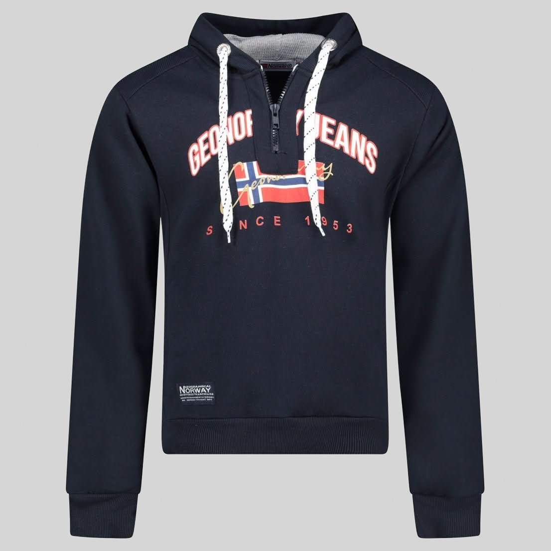 Geographical Geographical Norway GHAGEN Men - Sudadera con capucha con estampados y bandera - Geographical Norway GHAGEN_MEN_GRIS_CLAIR_S_S_SDB-GHAGEN_MEN_BLANC_S_SDB-GHAGEN_MEN_GRIS_CLAIR_M_SDB-GHAGEN_MEN_BLANC_M_SDB-GHAGEN_MEN_GRIS_CLAIR_L_SDB-GHAGEN_MEN_BLANC_L_SDB-GHAGEN_MEN_GRIS_CLAIR_XL_SDB-GHAGEN_MEN_BLANC_XL_SDB-GHAGEN_MEN_GRIS_CLAIR_XXL_SDB-GHAGEN_MEN_BLANC_XXL_SDB