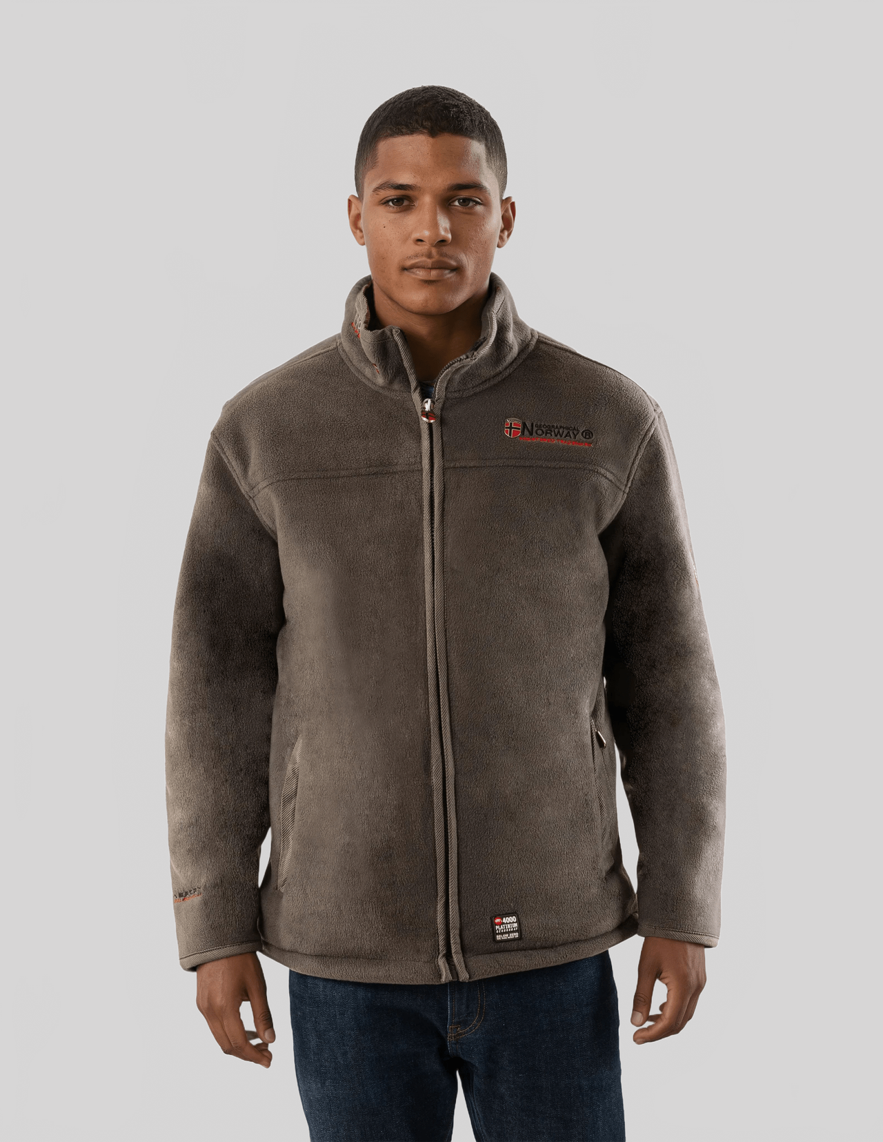 Geographical Norway Geographical Norway Ubolt Hombre - Chaqueta forrada de sherpa marrón - Geographical Norway - S Marrón