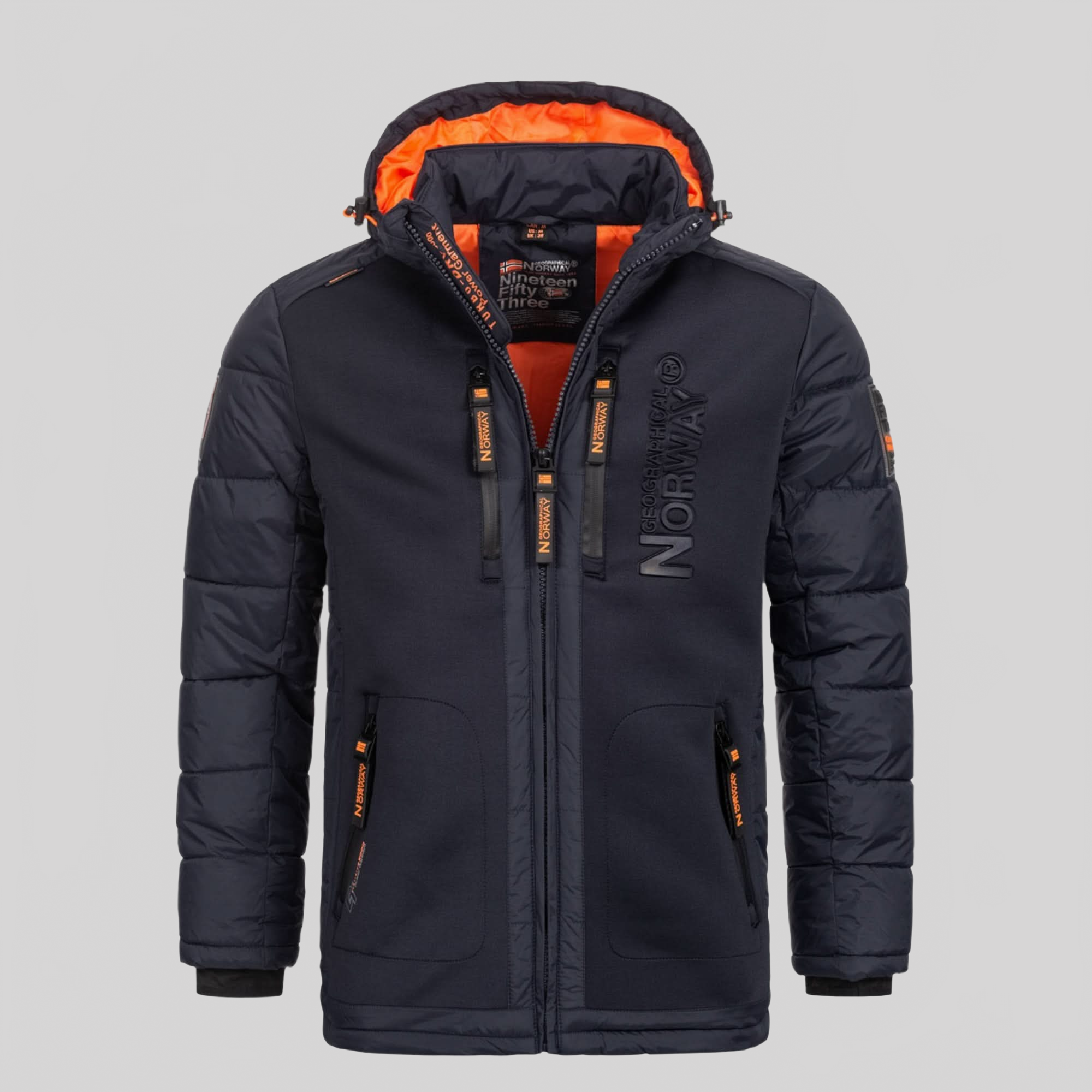 Geographical Norway Geographical Norway Beachwood Homme - Chaqueta acolchada bimatière contrastada y acolchada Naranja Marino - Geographical Norway - S Naranja Marino