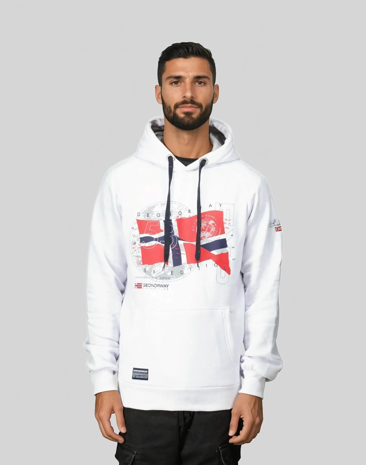 Geographical Norway GDRAP Homme - Kapuzenpullover mit Flagge und Aufdrucken - Geographical Norway GDRAP_MEN_MARINE_S_SDB-GDRAP_MEN_BLANC_S_SDB-GDRAP_MEN_MARINE_M_SDB-.GDRAP_MEN_WEISS_M_SDB-GDRAP_MEN_MARINE_L_SDB-GDRAP_MEN_BLANC_L_SDB-GDRAP_MEN_MARINE_XL_SDB-GDRAP_MEN_BLANC_XL_SDB-GDRAP_MEN_MARINE_XXL_SDB-GDRAP_MEN_BLANC_XXL_SDB