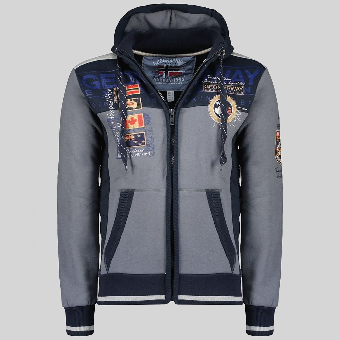 Geographical Norway Geday Uomo - Felpa con zip - Geographical Norway GEDAY_MEN_MARINE_S_EO_SDB-GEDAY_MEN_GRIS_FONCE_S_EO_SDB-GEDAY_MEN_GRIS_CLAIR_S_EO_SDB-GEDAY_MEN_NOIR_S_EODB-GEDAY_MEN_MARINE_M_EO_SDB-GEDAY_MEN_GRIS_CLAIR_M_EO_SDB-GEDAY_MEN_NOIR_M_EO_SDB-GEDAY_MEN_GRIS_FONCE_M_EO_SDB-GEDAY_MEN_MARINE_L_EO_SDB-GEDAY_MEN_NOIR_L_EO_SDB