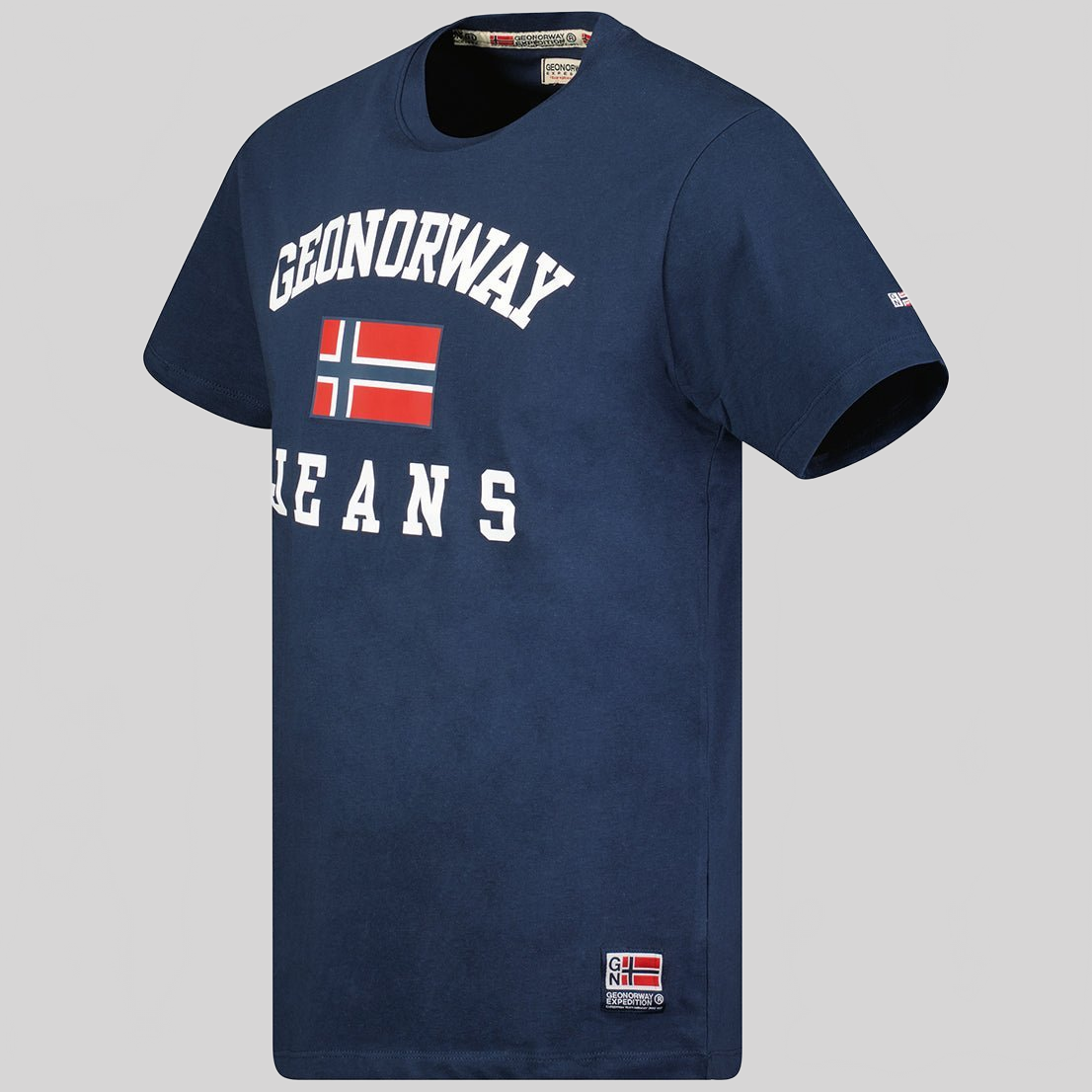 Geographical Norway Jadsen - t-shirt homme manches courtes col rond drapeau manche et impression - Geographical Norway JADSEN_MEN_GRIS_CLAIR_3XL_SDB-JADSEN_MEN_BLANC_3XL_SDB-JADSEN_MEN_GRIS_CLAIR_L_SDB-JADSEN_MEN_BLANC_L_SDB-JADSEN_MEN_GRIS_CLAIR_M_SDB-JADSEN_MEN_BLANC_M_SDB-JADSEN_MEN_GRIS_CLAIR_XL_SDB-JADSEN_MEN_BLANC_XL_SDB-JADSEN_MEN_BLANC_XXL_SDB-JADSEN_MEN_GRIS_CLAIR_XXL_SDB