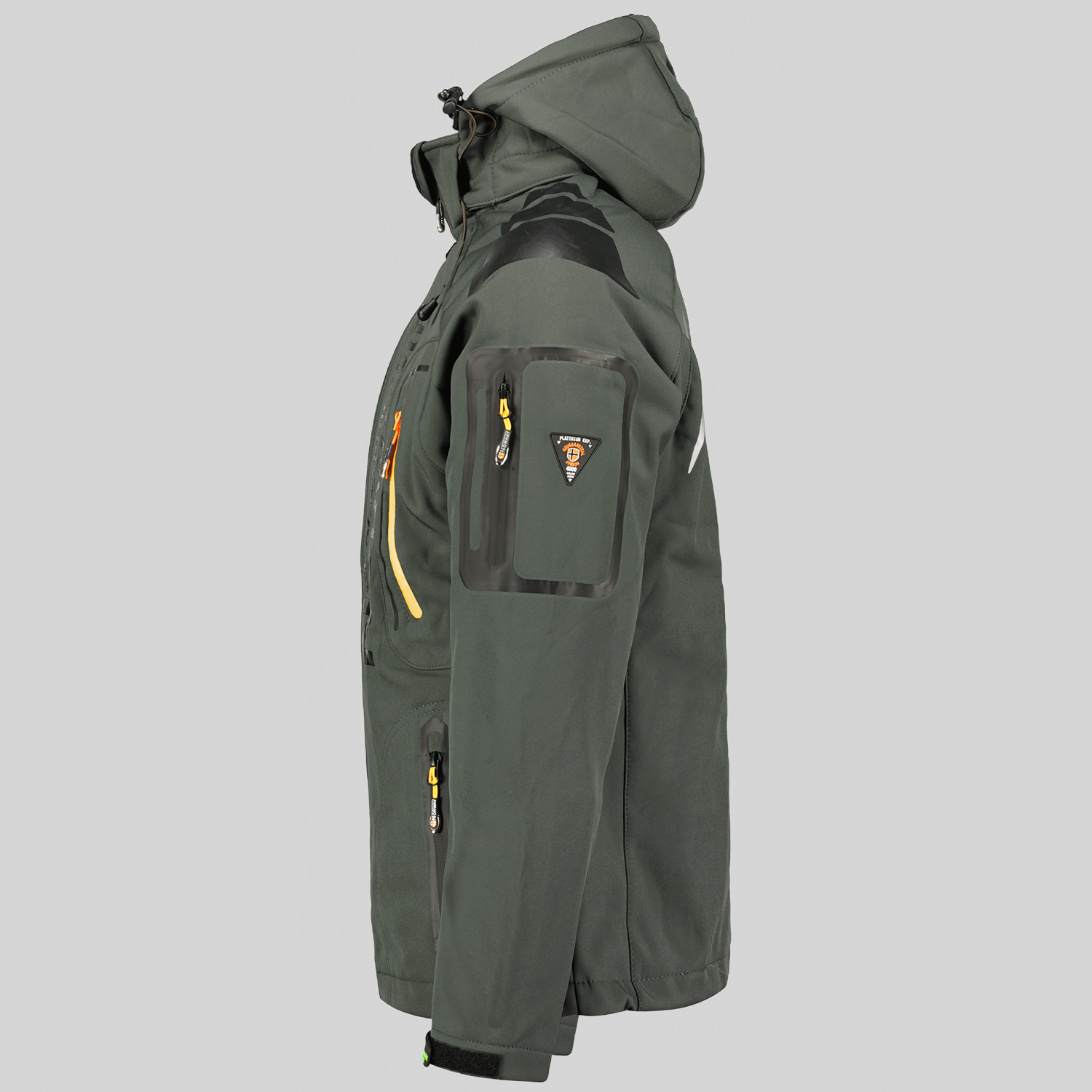 Geographical Norway Techno Homme - Giacca Softshell Iconic Grigio Scuro Arancione - Geographical Norway - S Grigio Scuro Arancione
