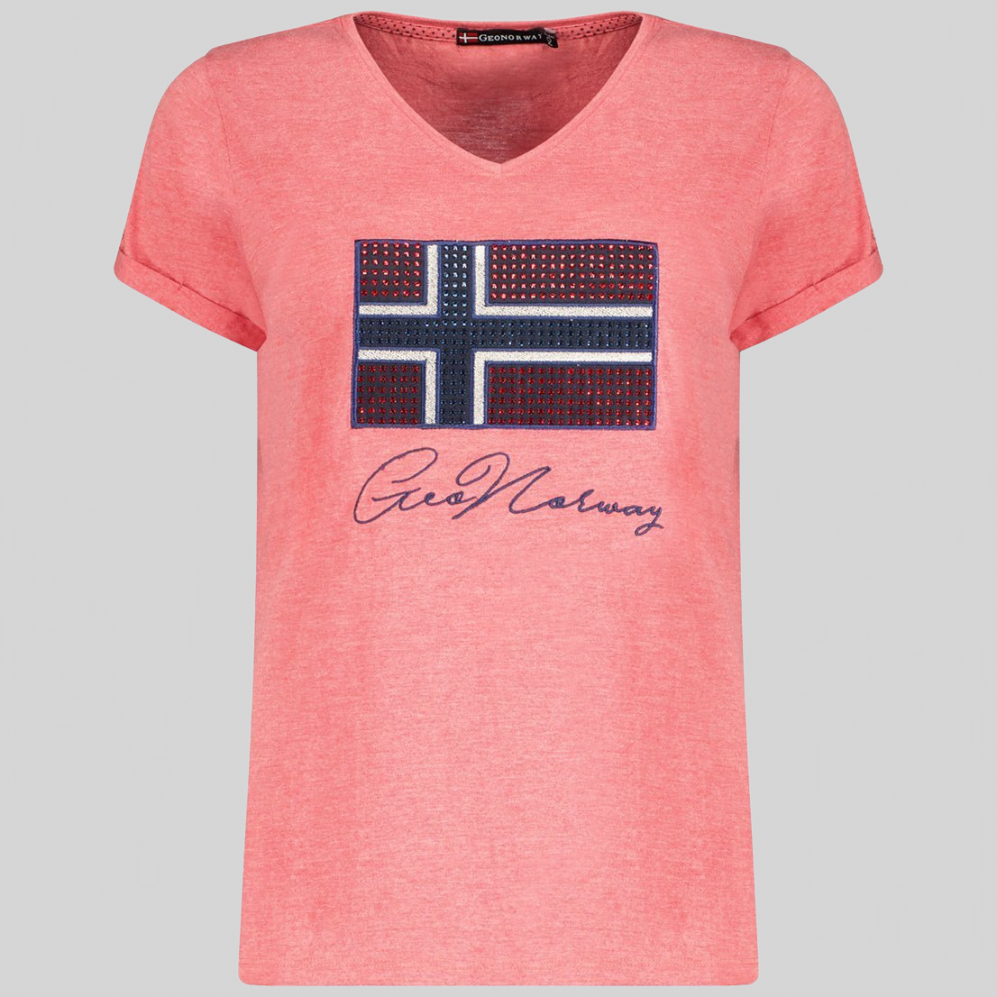 Geographical Norway Joisette Mujer - Camiseta de manga corta y cuello en V - Geographical Norway JOISETTE_LADY_GRIS_CLAIR_SDB-JOISETTE_LADY_ROUGE_SDB-JOISETTE_LADY_BLANC_SDB-JOISETTE_LADY_MARINE_S_SDB-JOISETTE_LADY_BLANC_M_SDB-JOISETTE_LADY_MARINE_L_SDB-JOISETTE_LADY_ROUGE_M_SDB-JOISETTE_LADY_GRIS_CLAIR_M_SDB-JOISETTE_LADY_MARINE_XL_SDB-JOISETTE_LADY_BLANC_L_SDB