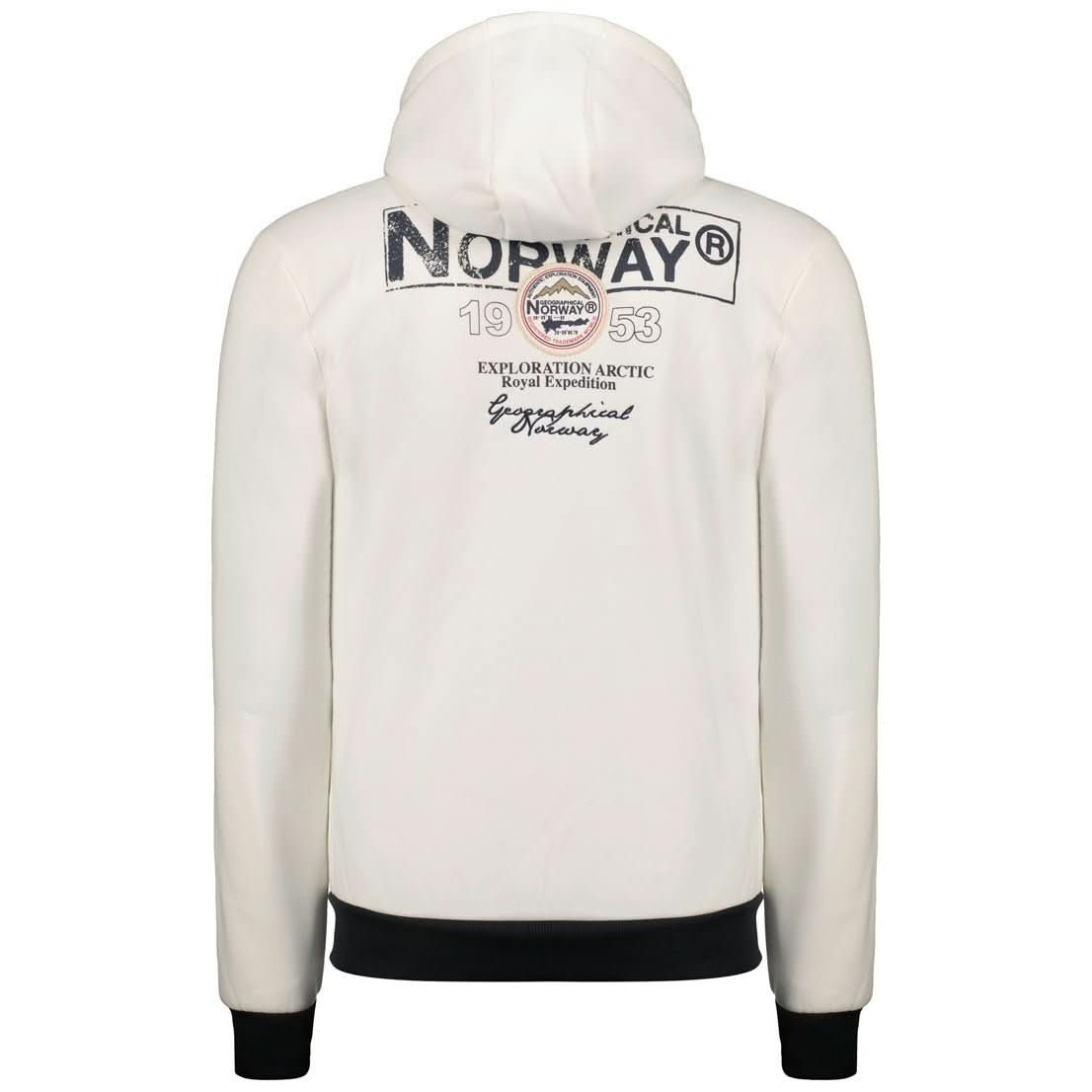 Geographical Norway Flyer Homme - Sweatshirt mit Reißverschluss - Geographical Norway FLYER_MEN_MEN_GRIS_CLAIR_S_SDB-FLYER_MEN_BLANC_MSDB-FLYER_MEN_GRIS_CLAIR_M_SDB-FLYER_MEN_BLANC_L_SDB-.FLYER_MEN_HELLGRAU_L_SDB-FLYER_MEN_WEISS_XL_SDB-FLYER_MEN_HELLGRAU_XL_SDB-FLYER_MEN_WEISS_XXL_SDB-FLYER_MEN_WEISS_3XL_SDB-FLYER_MEN_HELLGRAU_XXL_SDB