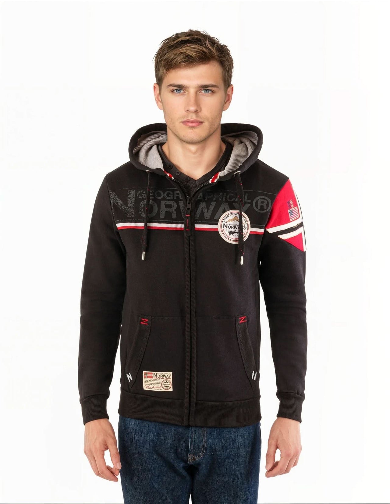 Geographical Norway Faponie Homme - Herren-Sweatshirt mit Kapuze - Geographical Norway FAPONIE_MEN_GRIS_CLAIR_S_SDB-FAPONIE_MEN_GRIS_CLAIR_M_SDB-FAPONIE_MEN_GRIS_CLAIR_L_SDB-FAPONIE_MEN_GRIS_CLAIR_XL_SDB-.FAPONIE_MEN_CLAIR_GRAIS_XXL_SDB-FAPONIE_MEN_GRIS_FONCE_S_SDB-FAPONIE_MEN_GRIS_FONCE_M_SDB-FAPONIE_MEN_GRIS_FONCE_L_SDB-FAPONIE_MEN_GRIS_FONCE_XL_SDB-FAPONIE_MEN_GRIS_FONCE_XXL_SDB