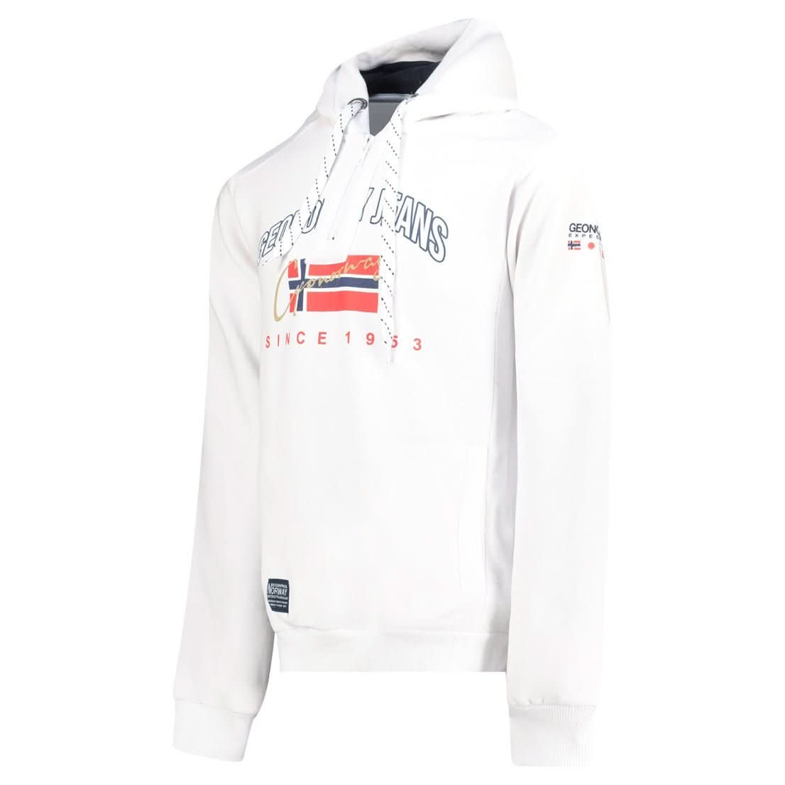 Geographical Norway GHAGEN Homme - Kapuzenpullover mit Aufdrucken und Flagge - Geographical Norway GHAGEN_MEN_GRIS_CLAIR_S_SDB-GHAGEN_MEN_BLANC_S_SDB-GHAGEN_MEN_GRIS_CLAIR_M_SDB-.GHAGEN_MEN_BLANC_M_SDB-GHAGEN_MEN_GRIS_CLAIR_L_SDB-GHAGEN_MEN_BLANC_L_SDB-GHAGEN_MEN_GRIS_CLAIR_XL_SDB-GHAGEN_MEN_BLANC_XL_SDB-GHAGEN_MEN_GRIS_CLAIR_XXL_SDB-GHAGEN_MEN_BLANC_XXL_SDB