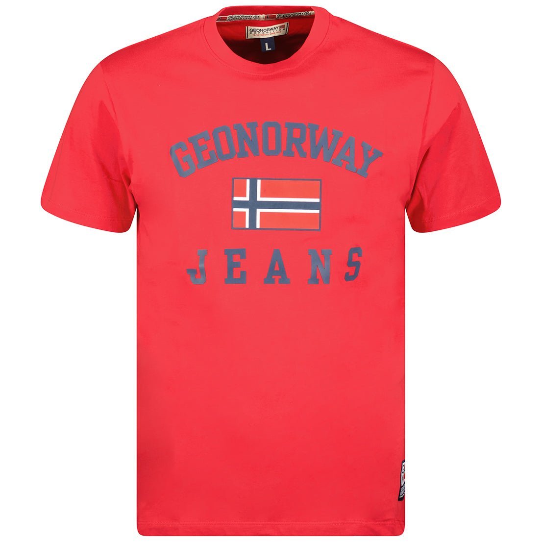 Geographical Norway Jadsen - T-Shirt Mann Kurzarm Rundhalsausschnitt Flagge Ärmel und Druck - Geographical Norway JADSEN_MEN_GRIS_CLAIR_3XL_SDB-JADSEN_MEN_BLANC_3XL_SDB-JADSEN_MEN_GRIS_CLAIR_L_SDB-.JADSEN_MEN_BLANC_L_SDB-JADSEN_MEN_GRAIS_CLAIR_M_SDB-JADSEN_MEN_BLANC_M_SDB-JADSEN_MEN_GRAIS_CLAIR_XL_SDB-JADSEN_MEN_BLANC_XL_SDB-JADSEN_MEN_BLANC_XXL_SDB-JADSEN_MEN_GRAIS_CLAIR_XXL_SDB