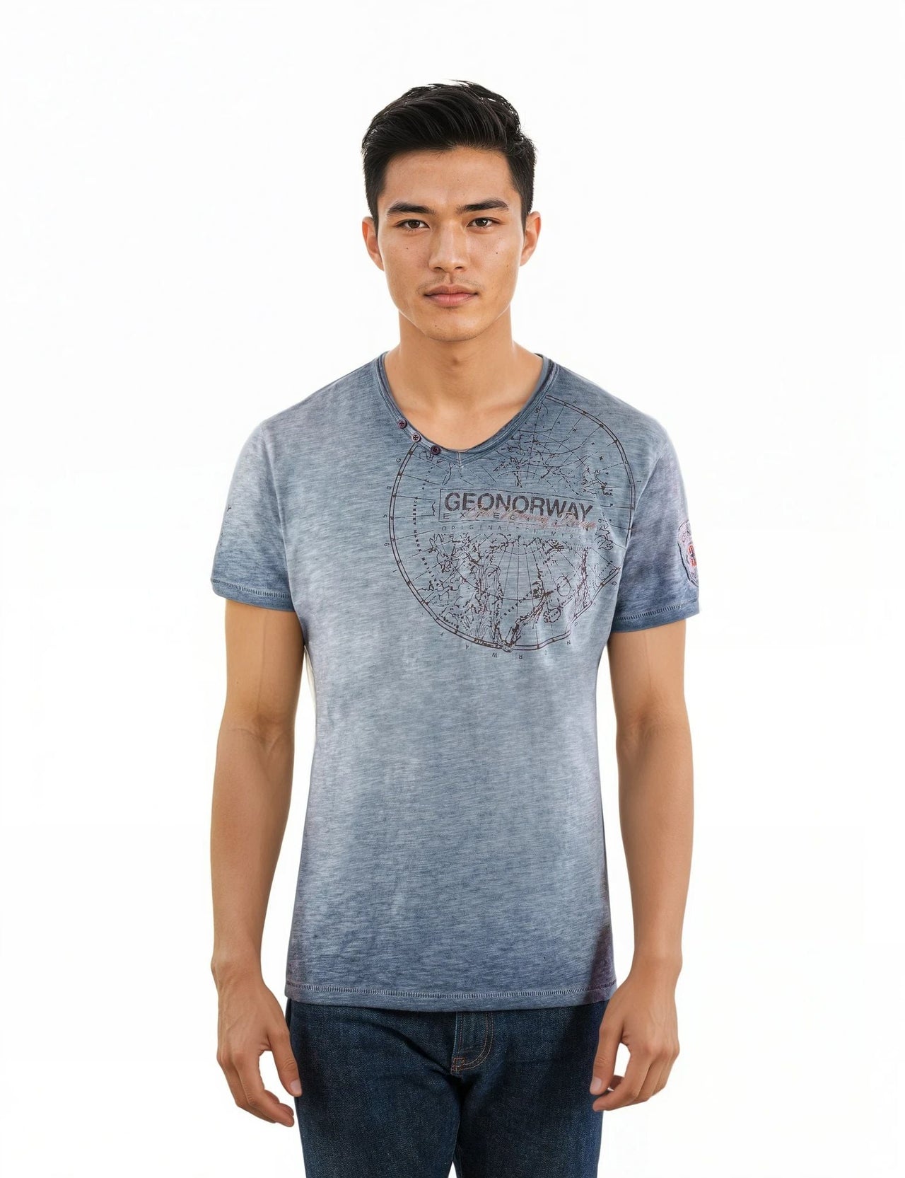 Geographical Norway Jimperable Homme - T-Shirt mit kurzen Ärmeln und V-Ausschnitt - Geographical Norway JIMPERABLE_MEN_BLEU_CIEL_M_SDB-JIMPERABLE_MEN_CORAIL_M_SDB-JIMPERABLE_MEN_BLANC_S_SDB-.JIMPERABLE_MEN_BLEU_CIEL_L_SDB-JIMPERABLE_MEN_CORAIL_L_SDB-JIMPERABLE_MEN_BLANK_M_SDB-JIMPERABLE_MEN_BLEU_CIEL_XL_SDB-JIMPERABLE_MEN_CORAIL_XL_SDB-JIMPERABLE_MEN_BLANK_L_SDB-JIMPERABLE_MEN_CORAIL_XXL_SDB