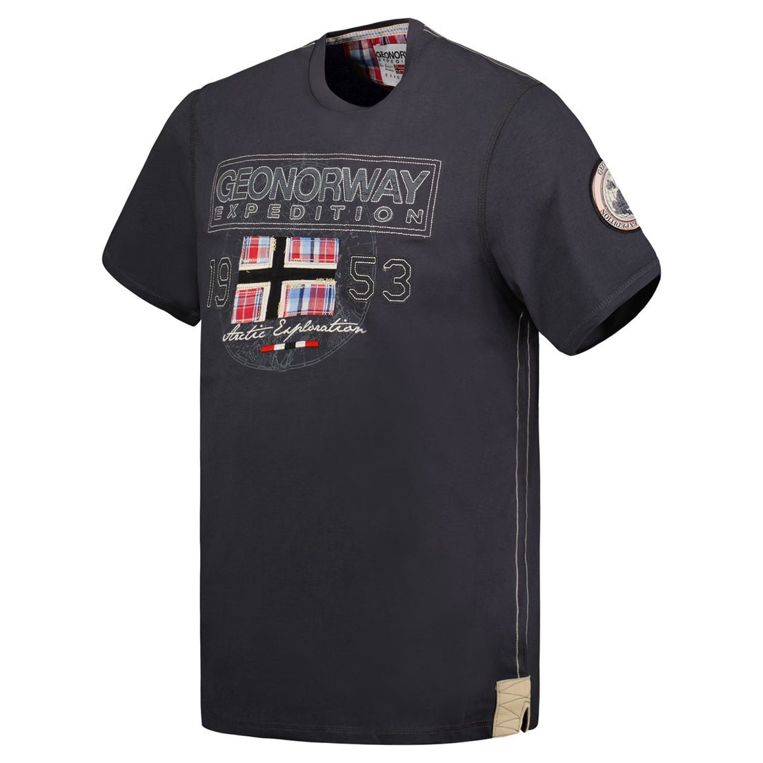 Geographical Norway Jolympia Homme - T-Shirt mit kurzen Ärmeln - Geographical Norway JOLYMPIA_MEN_GRIS_FONCE_M_SDB-JOLYMPIA_MEN_BLANC_M_SDB-JOLYMPIA_MEN_GRIS_FONCE_L_SDB-JOLYMPIA_MEN_BLANC_L_SDB-.JOLYMPIA_MEN_GRAU_FONCE_XL_SDB-JOLYMPIA_MEN_BLANC_XL_SDB-JOLYMPIA_MEN_BLANC_XXL_SDB-JOLYMPIA_MEN_GRIS_FONCE_XXL_SDB-JOLYMPIA_MEN_GRIS_FONCE_3XL_SDB-JOLYMPIA_MEN_MARINE_M_SDB