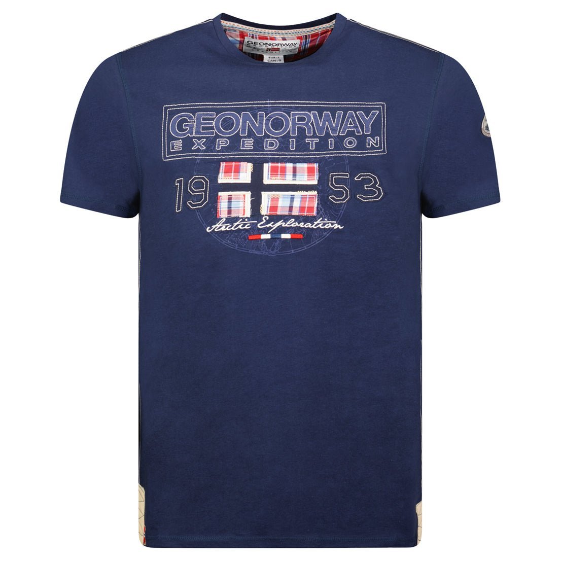 Geographical Norway Jolympia Homme - T-Shirt mit kurzen Ärmeln - Geographical Norway JOLYMPIA_MEN_GRIS_FONCE_M_SDB-JOLYMPIA_MEN_BLANC_M_SDB-JOLYMPIA_MEN_GRIS_FONCE_L_SDB-JOLYMPIA_MEN_BLANC_L_SDB-.JOLYMPIA_MEN_GRAU_FONCE_XL_SDB-JOLYMPIA_MEN_BLANC_XL_SDB-JOLYMPIA_MEN_BLANC_XXL_SDB-JOLYMPIA_MEN_GRIS_FONCE_XXL_SDB-JOLYMPIA_MEN_GRIS_FONCE_3XL_SDB-JOLYMPIA_MEN_MARINE_M_SDB