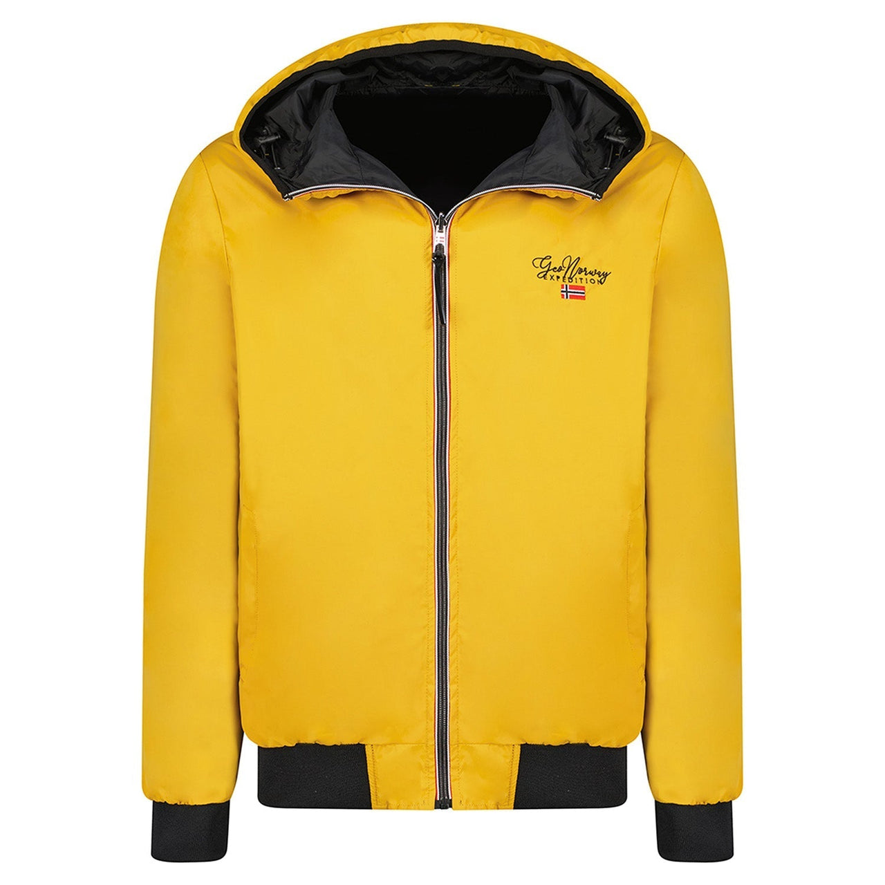 Geographical Norway Herren – Wendbare Frühlingsjacke mit Kapuze – Geographical Norway  S Schwarz