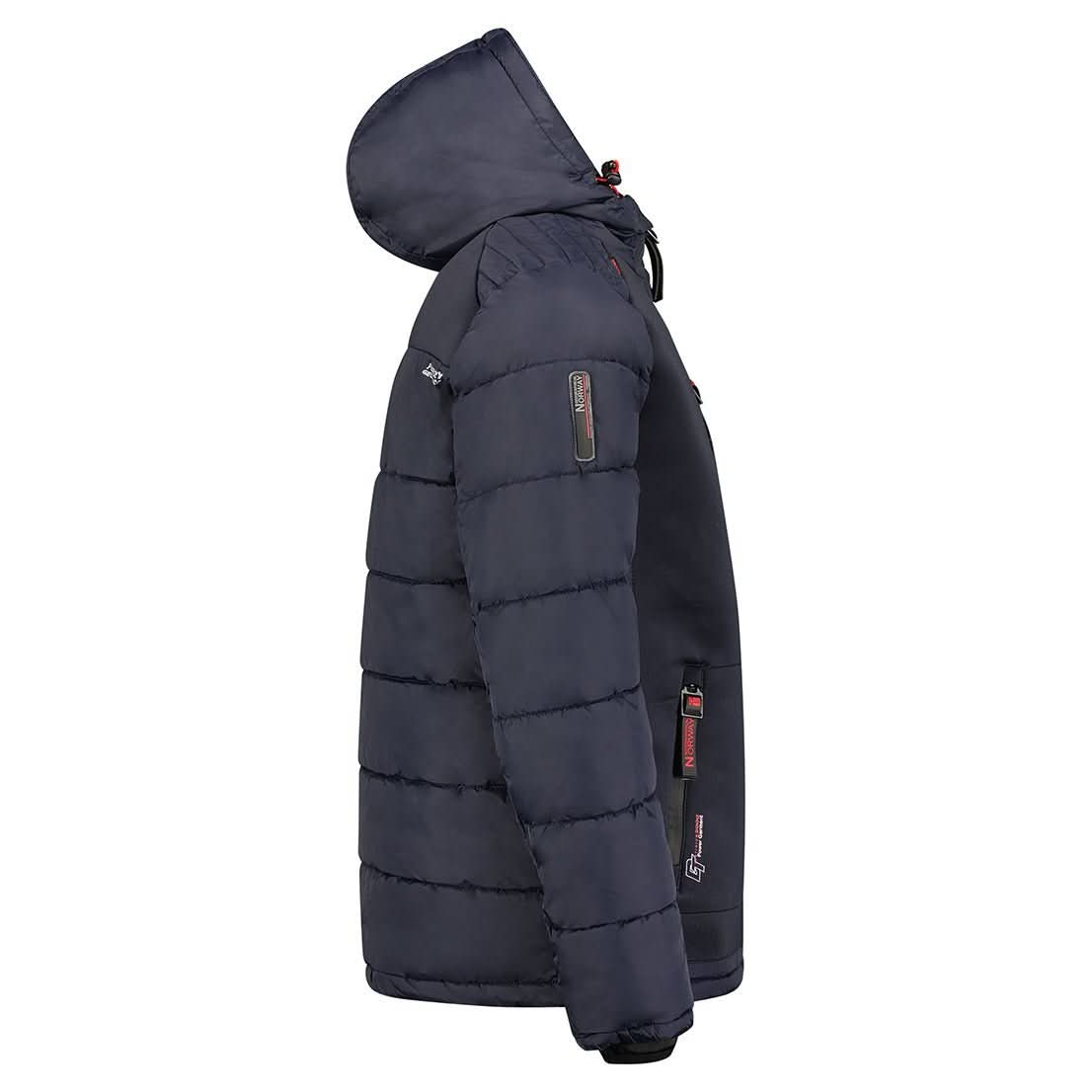 Geographical Norway Beachwood Homme - Steppjacke aus kontrastierendem, wattiertem Bi-Material Marine Rot - Geographical Norway - S Marine Rot