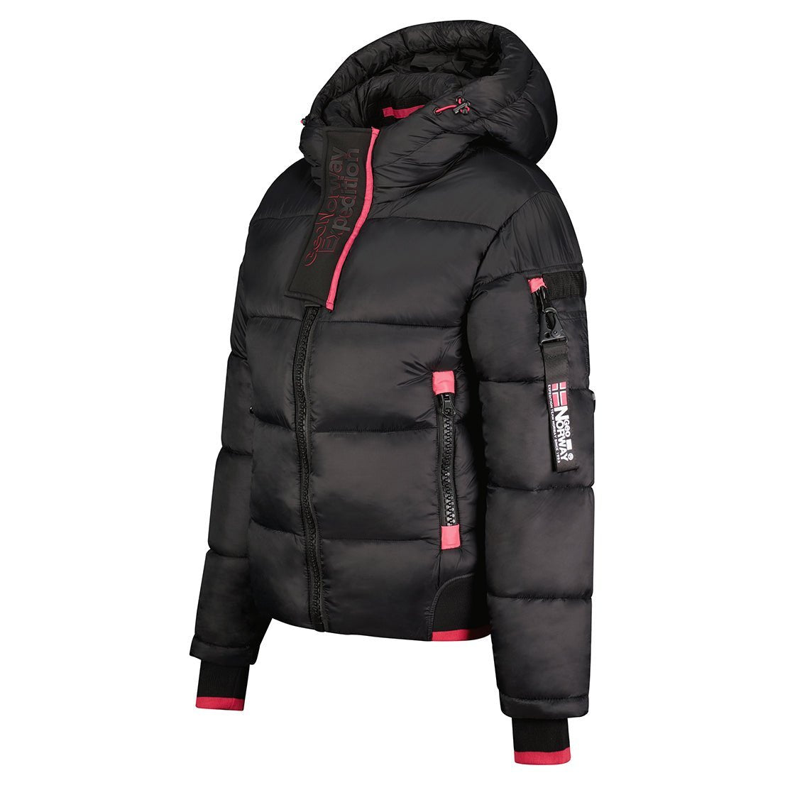 Geographical Norway Calix Femme - Steppjacke Schwarz Rosa - Geographical Norway - S Schwarz Rosa