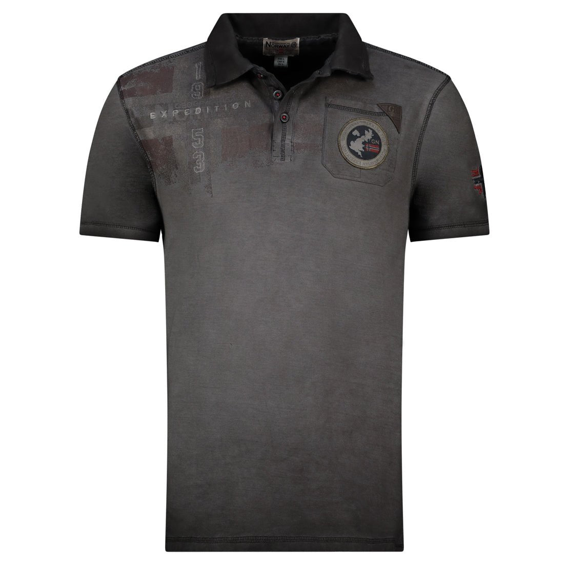 Geographical Norway KIMAC Homme - Polo Short Sleeve 100% Baumwolle - Geographical Norway - S Schwarz