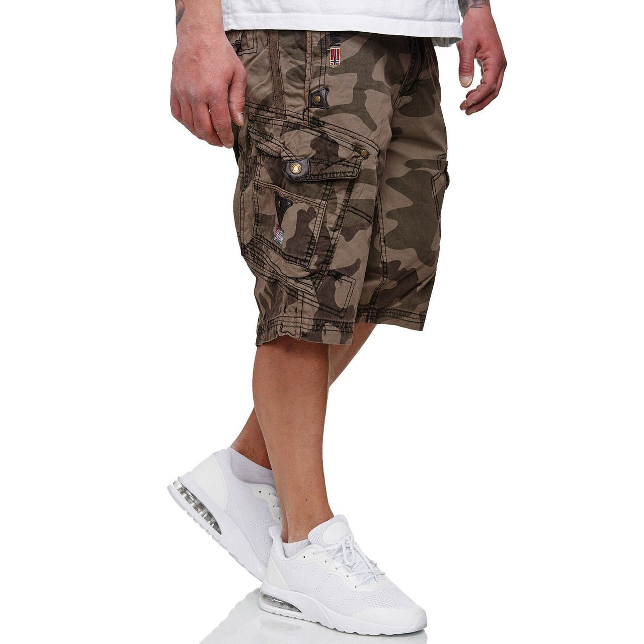 Geographical Norway Peanut Homme - Bermuda-Shorts - Geographical Norway - S Camo Schwarz