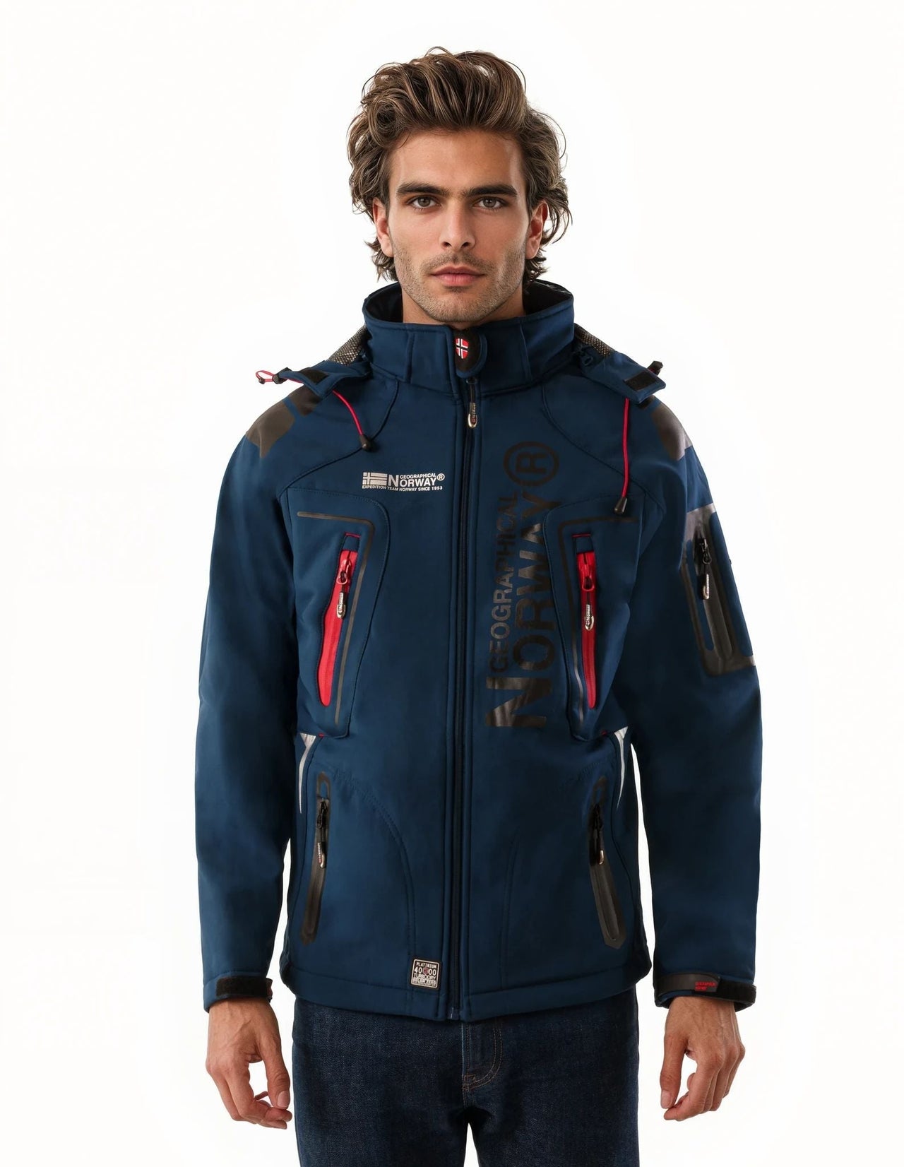 Geographical Norway Techno Homme - Softshelljacke - Geographical Norway - S Marine Rot