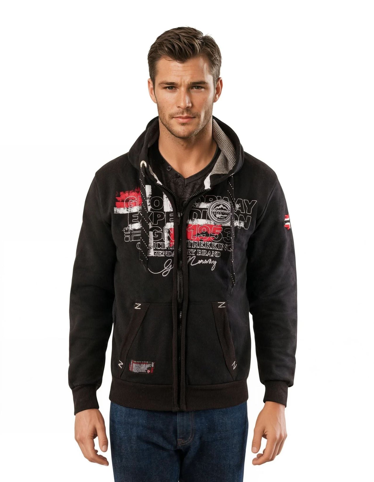 Geographical Norway Gutta Homme - Sweatshirt mit Reißverschluss - Geographical Norway GUTTA_MEN_NOIR_S_SDB-GUTTA_MEN_NOIR_M_SDB-GUTTA_MEN_NOIR_L_SDB-GUTTA_MEN_NOIR_XL_SDB-.GUTTA_MEN_SCHWARZ_XXL_SDB-GUTTA_MEN_SCHWARZ_3XL_SDB-GUTTA_MEN_MARINE_S_SDB-GUTTA_MEN_MARINE_M_SDB-GUTTA_MEN_MARINE_L_SDB-GUTTA_MEN_MARINE_XL_SDB