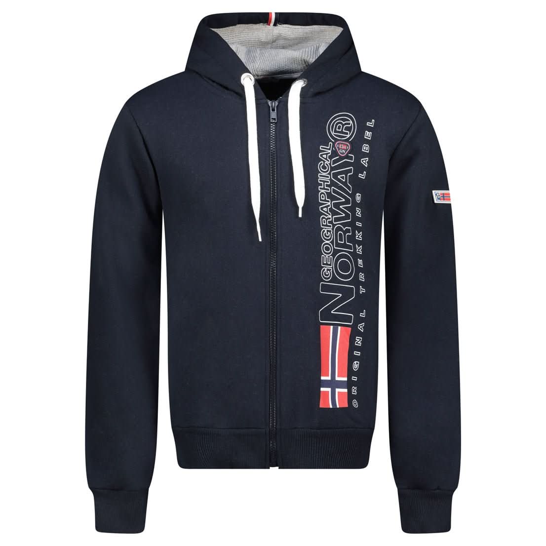 Geographical Norway FOGORA Man - Hoodie with prints and flag on sleeve - Geographical Norway FOGORA_MEN_GRIS_CLAIR_S_SDB-FOGORA_MEN_NOIR_S_SDB-FOGORA_MEN_BLANC_S_SDB-FOGORA_MEN_MARINE_S_SDB-FOGORA_MEN_GRIS_CLAIR_M_SDB-FOGORA_MEN_NOIR_M_SDB-FOGORA_MEN_BLANC_M_SDB-FOGORA_MEN_MARINE_M_SDB-FOGORA_MEN_GRIS_CLAIR_L_SDB-FOGORA_MEN_NOIR_L_SDB