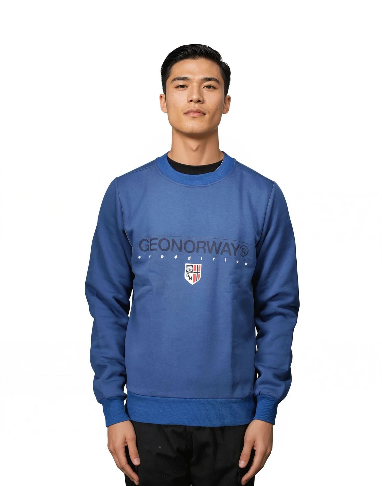 Geographical Norway Gotrun - Men's Sweat Top with Front Print - Geographical Norway GOTRUN_MEN_BLEU_S_SDB-GOTRUN_MEN_BLEU_M_SDB-GOTRUN_MEN_BLEU_L_SDB-GOTRUN_MEN_BLEU_XL_SDB-GOTRUN_MEN_BLEU_XXL_SDB-GOTRUN_MEN_BLEU_3XL_SDB-GOTRUN_MEN_MARINE_S_SDB-GOTRUN_MEN_MARINE_M_SDB-GOTRUN_MEN_MARINE_L_SDB-GOTRUN_MEN_MARINE_XL_SDB