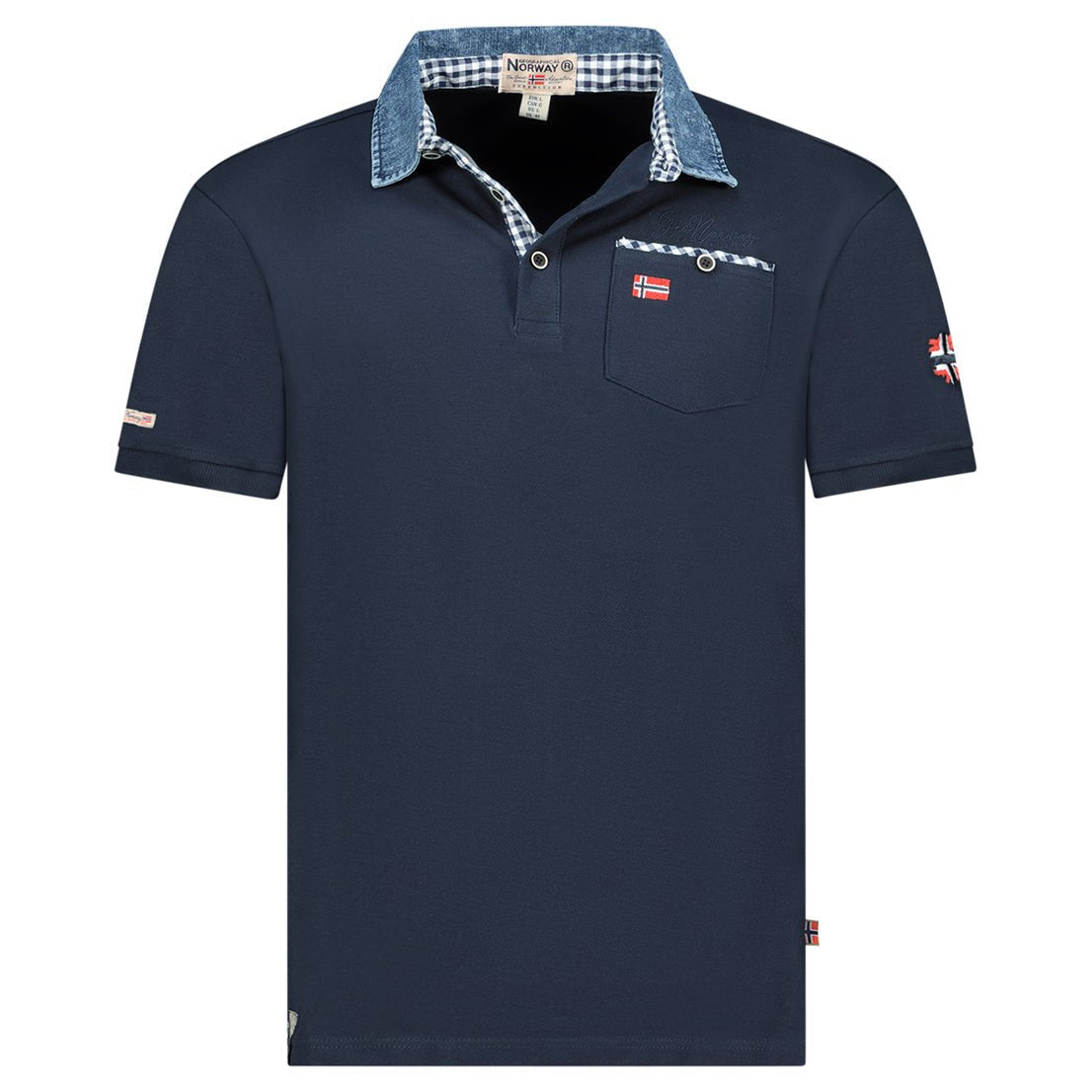 Geographical Norway Kerwin Homme - Polo shirt with pocket, prints and flag details - Geographical Norway KERWIN_MEN_BLANC_CASSE_S_SDB-KERWIN_MEN_NOIR_S_SDB-KERWIN_MEN_MARINE_S_SDB-KERWIN_MEN_GRIS_CLAIR_S_SDB-KERWIN_MEN_BLANC_CASSE_M_SDB-KERWIN_MEN_MARINE_M_SDB-KERWIN_MEN_GRIS_CLAIR_M_SDB-KERWIN_MEN_NOIR_M_SDB-KERWIN_MEN_BLANC_CASSE_L_SDB-KERWIN_MEN_GRIS_CLAIR_L_SDB