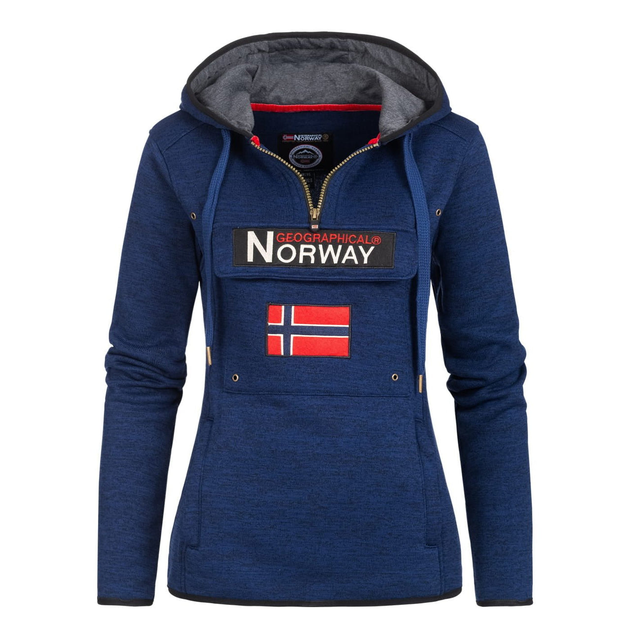 Geographical Norway Upclassica Women - Hooded sweatshirt with zipped collar - Geographical Norway UPCLASSICA_LADY_BLANC_S_SDB-UPCLASSICA_LADY_GRIS_CLAIR_S_SDB-UPCLASSICA_LADY_CORAIL_SDB-UPCLASSICA_LADY_MARINE_S_SDB-UPCLASSICA_LADY_ROSE_FLASH_S_SDB-UPCLASSICA_LADY_NOIR_S_SDB-UPCLASSICA_LADY_BLANC_M_SDB-UPCLASSICA_LADY_GRIS_CLAIR_M_SDB-UPCLASSICA_LADY_CORAIL_M_SDB-UPCLASSICA_LADY_MARINE_M_SDB