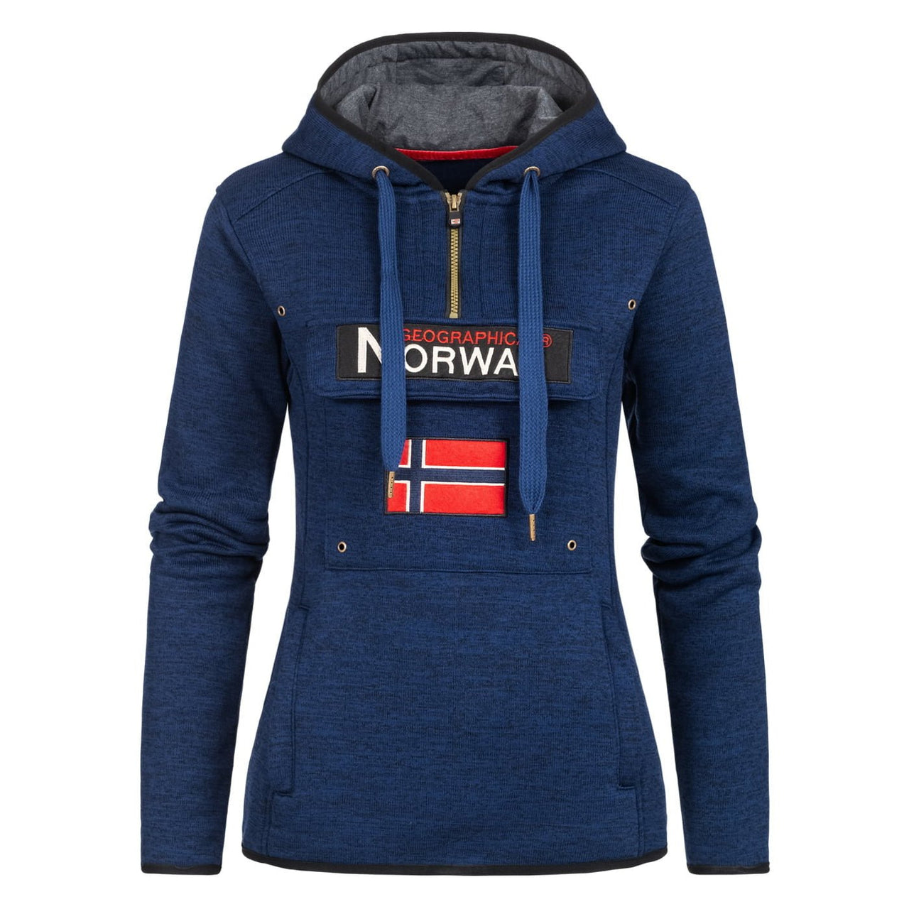 Geographical Norway Upclassica Women - Hooded sweatshirt with zipped collar - Geographical Norway UPCLASSICA_LADY_BLANC_S_SDB-UPCLASSICA_LADY_GRIS_CLAIR_S_SDB-UPCLASSICA_LADY_CORAIL_SDB-UPCLASSICA_LADY_MARINE_S_SDB-UPCLASSICA_LADY_ROSE_FLASH_S_SDB-UPCLASSICA_LADY_NOIR_S_SDB-UPCLASSICA_LADY_BLANC_M_SDB-UPCLASSICA_LADY_GRIS_CLAIR_M_SDB-UPCLASSICA_LADY_CORAIL_M_SDB-UPCLASSICA_LADY_MARINE_M_SDB