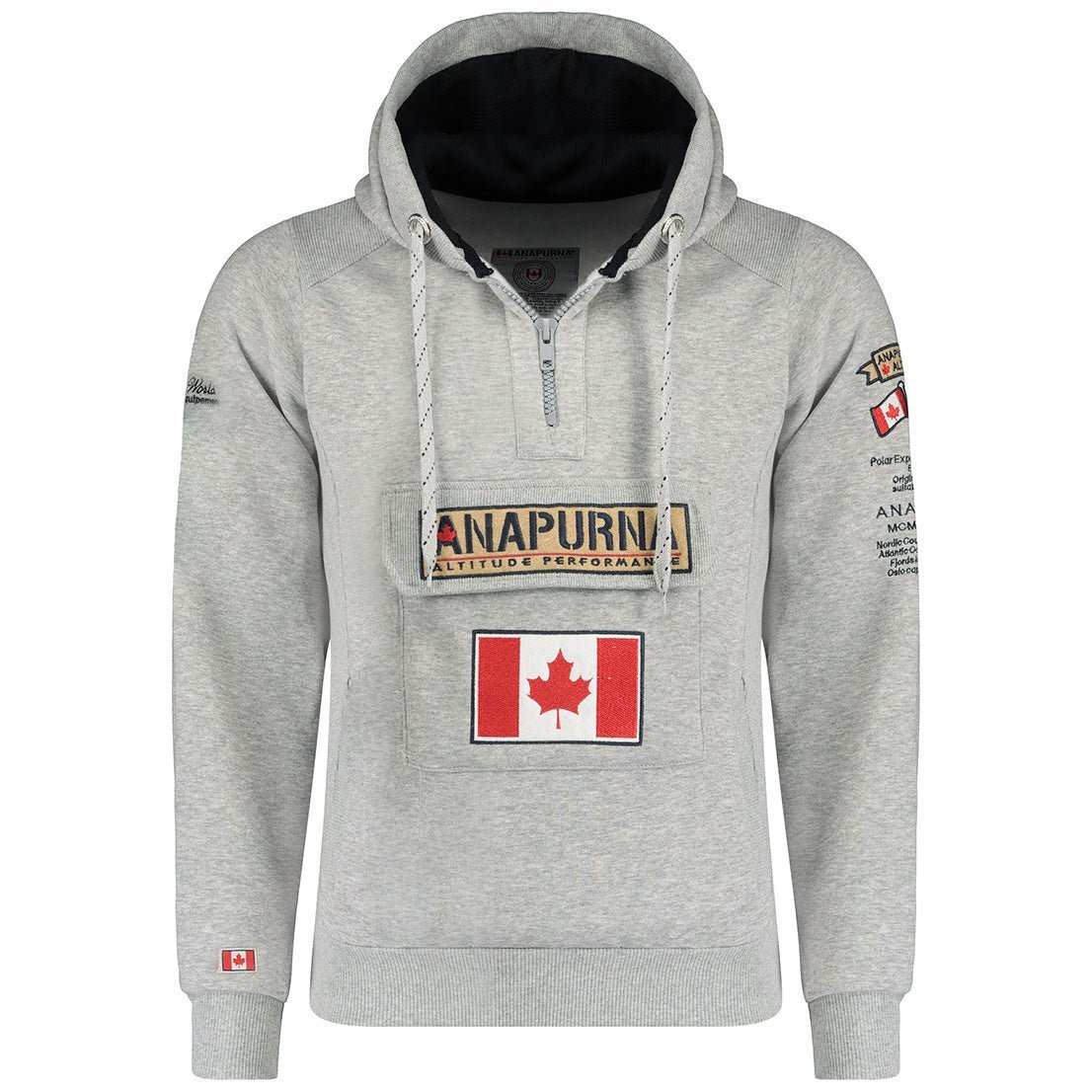 Gymana Anapurna Homme - Zip-up hoodie with embroidery and pockets - Geographical Norway GYMANA_MEN_GRIS_FONCE_S_AN_SDB-GYMANA_MEN_BLEU_ROYAL_M_AN_SDB-GYMANA_MEN_GRIS_CLAIR_M_AN_SDB-GYMANA_MEN_BLANC_L_AN_SDB-GYMANA_MEN_GRIS_FONCE_L_AN_SDB-GYMANA_MEN_BLANC_XL_AN_SDB-GYMANA_MEN_BLEU_ROYAL_XL_AN_SDB-GYMANA_MEN_GRIS_CLAIR_3XL_AN_SDB-GYMANA_MEN_BLANC_XXL_AN_SDB-GYMANA_MEN_BLEU_ROYAL_XXL_AN_SDB