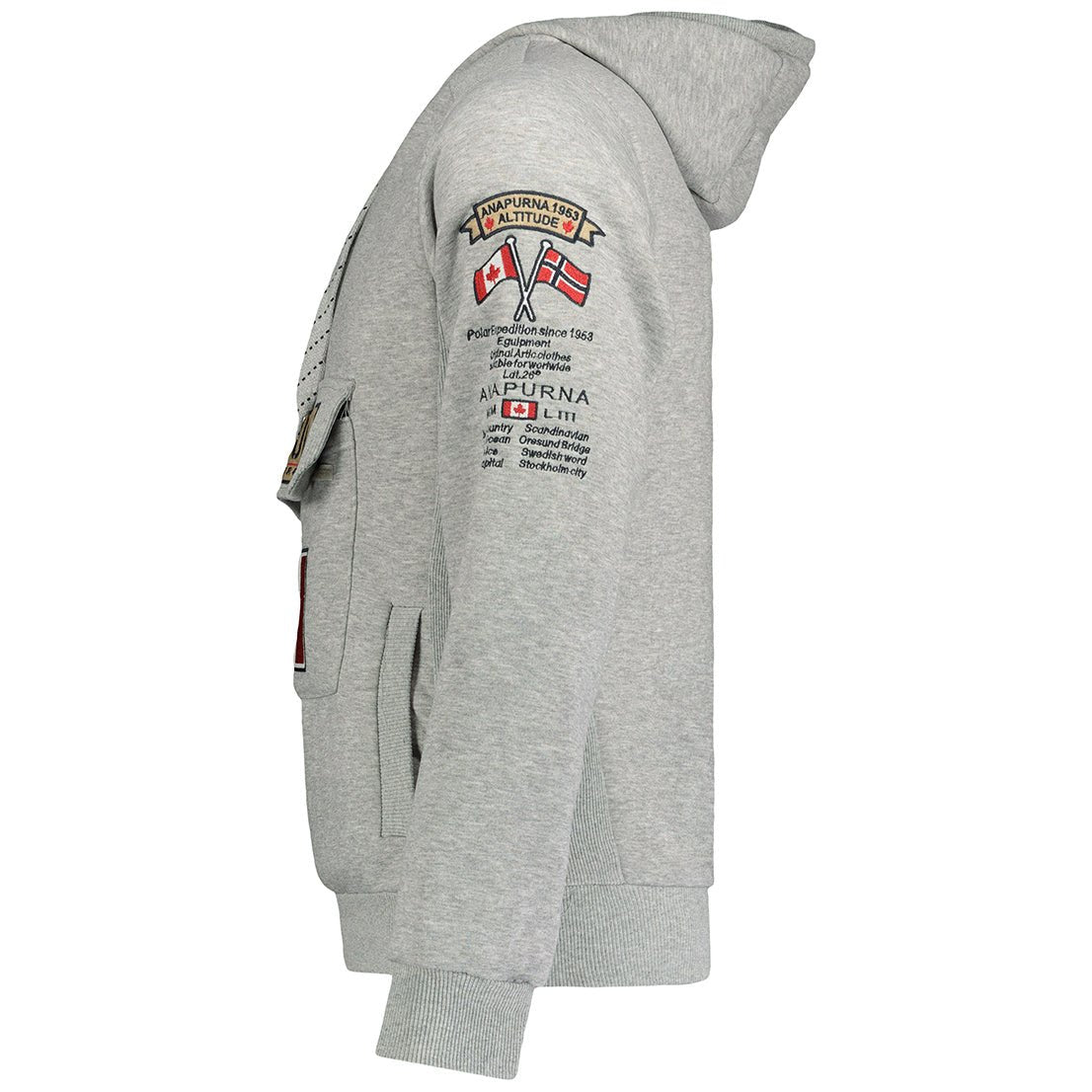 Gymana Anapurna Homme - Zip-up hoodie with embroidery and pockets - Geographical Norway GYMANA_MEN_GRIS_FONCE_S_AN_SDB-GYMANA_MEN_BLEU_ROYAL_M_AN_SDB-GYMANA_MEN_GRIS_CLAIR_M_AN_SDB-GYMANA_MEN_BLANC_L_AN_SDB-GYMANA_MEN_GRIS_FONCE_L_AN_SDB-GYMANA_MEN_BLANC_XL_AN_SDB-GYMANA_MEN_BLEU_ROYAL_XL_AN_SDB-GYMANA_MEN_GRIS_CLAIR_3XL_AN_SDB-GYMANA_MEN_BLANC_XXL_AN_SDB-GYMANA_MEN_BLEU_ROYAL_XXL_AN_SDB