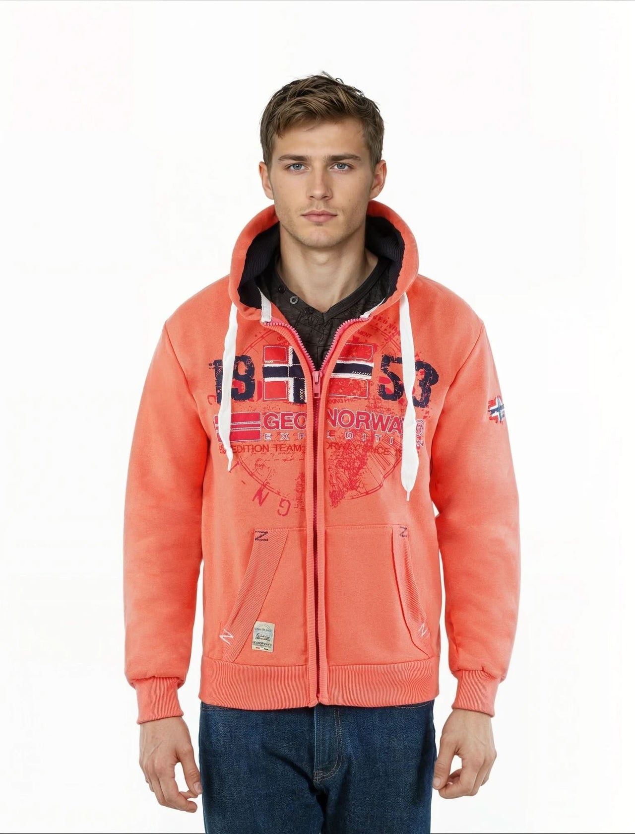 Geographical Norway Gapigal Homme - Hooded zip sweatshirt - Geographical Norway GAPIGAL_MEN_BEIGE_M_EO_SDB-GAPIGAL_MEN_BEIGE_L_EO_SDB-GAPIGAL_MEN_BEIGE_XL_EO_SDB-GAPIGAL_MEN_BLEU_S_EO_SDB-GAPIGAL_MEN_BLEU_M_EO_SDB-GAPIGAL_MEN_BLEU_L_EO_SDB-GAPIGAL_MEN_BLEU_XL_EO_SDB-GAPIGAL_MEN_BLEU_XXL_EO_SDB-GAPIGAL_MEN_CORAIL_M_EO_SDB-GAPIGAL_MEN_CORAIL_L_EO_SDB