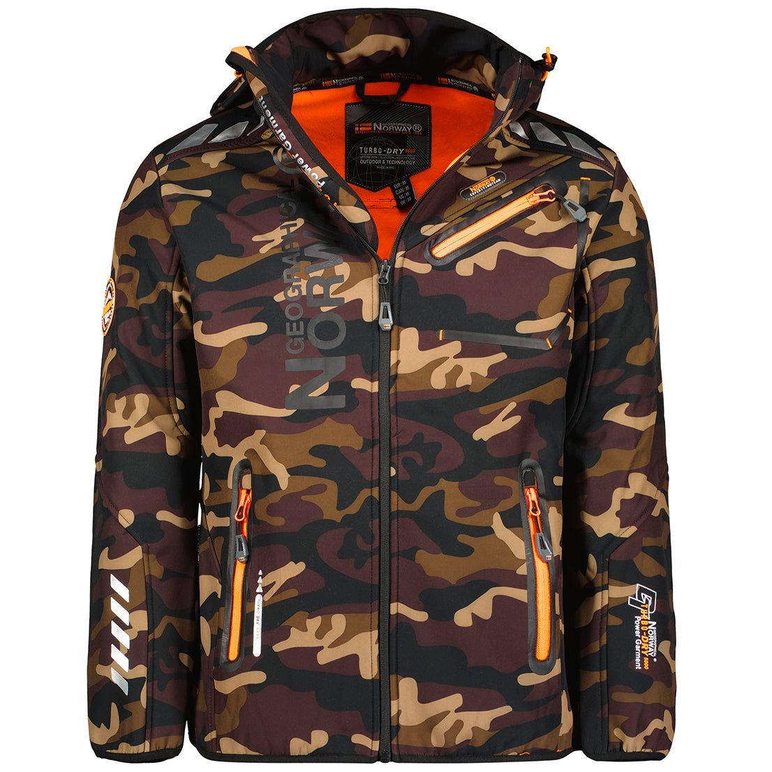 Techno Men - Veste Softshell Capuche Homme Impermeable