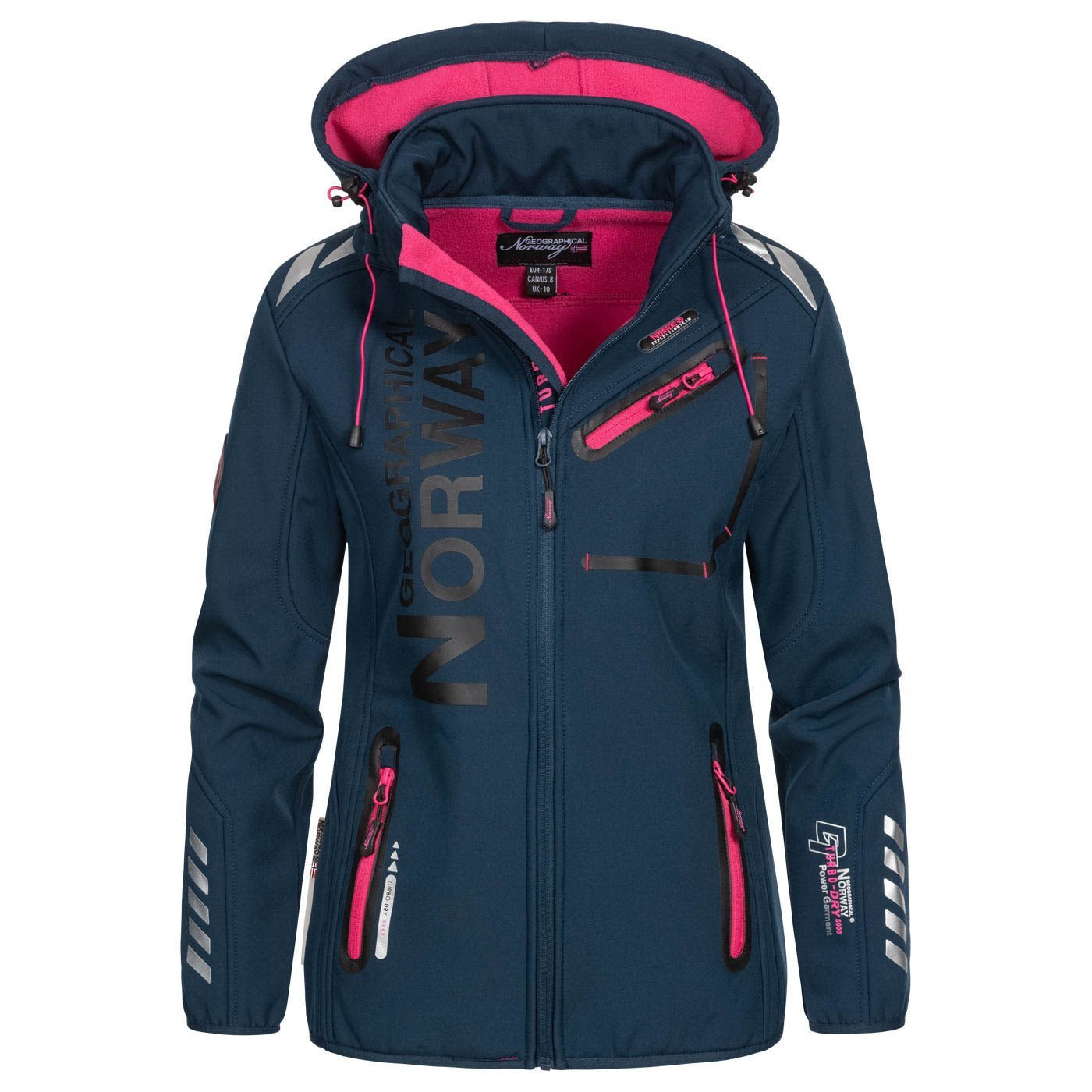 Geographical Norway REINE LADY - Softshelljas voor dames, waterdicht - outdoorjas met capuchon - winddicht - winterproof - geschikt voor outdooractiviteiten - grijs - L Geographical Norway REINE LADY - Softshelljas voor dames, waterdicht - outdoorjas met capuchon - winddicht - winterproof - geschikt voor outdooractiviteiten - grijs - L