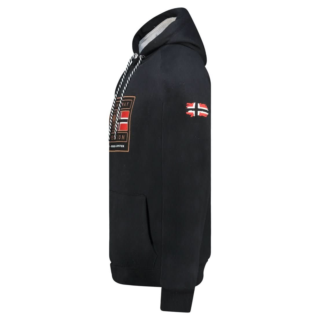 Geographical Norway Gofoten - Men's hooded sweatshirt with flag and pouch - Geographical Norway GOFOTEN_MEN_GRIS_CLAIR_SDB-GOFOTEN_MEN_GRIS_CLAIR_M_SDB-GOFOTEN_MEN_GRIS_CLAIR_L_SDB-GOFOTEN_MEN_GRIS_CLAIR_XL_SDB-GOFOTEN_MEN_GRIS_CLAIR_XXL_SDB-GOFOTEN_MEN_GRIS_CLAIR_3XL_SDB-GOFOTEN_MEN_MARINE_S_SDB-GOFOTEN_MEN_MARINE_M_SDB-GOFOTEN_MEN_MARINE_L_SDB-GOFOTEN_MEN_MARINE_XL_SDB