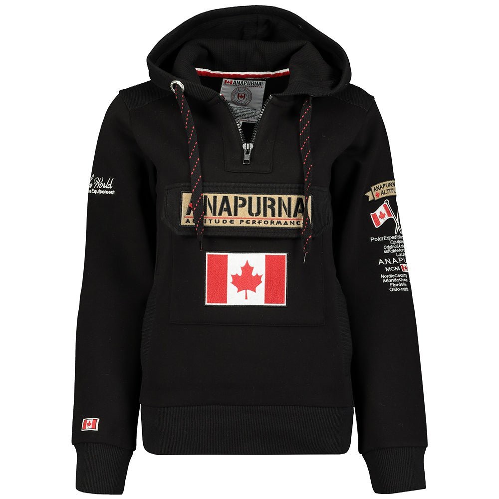 Gymana Anapurna Femme - Zip-up hoodie with embroidery and pockets - Geographical Norway GYMANA_LADY_BLANC_S_AN_SDB-GYMANA_LADY_NOIR_S_AN_SDB-GYMANA_LADY_GRIS_CLAIR_M_AN_SDB-GYMANA_LADY_BORDEAUX_M_AN_SDB-GYMANA_LADY_BLANC_M_AN_SDB-GYMANA_LADY_GRENAT_L_AN_SDB-GYMANA_LADY_GRIS_CLAIR_L_AN_SDB-GYMANA_LADY_ROSE_FLUO_L_AN_SDB-GYMANA_LADY_NOIR_L_AN_SDB-GYMANA_LADY_ROSE_PALE_L_AN_SDB
