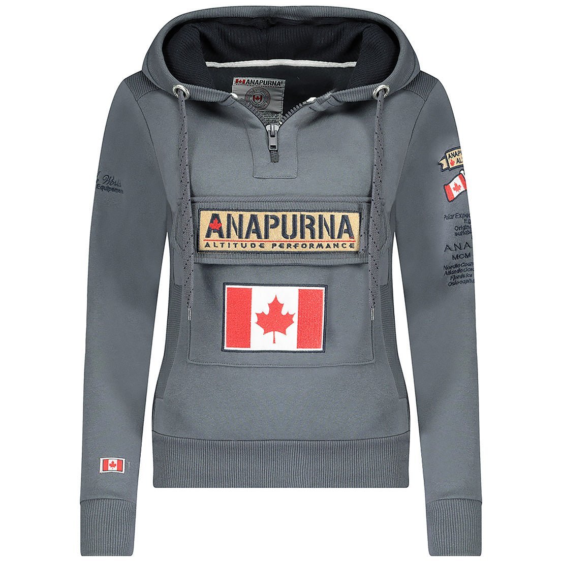 Gymana Anapurna Femme - Zip-up hoodie with embroidery and pockets - Geographical Norway GYMANA_LADY_BLANC_S_AN_SDB-GYMANA_LADY_NOIR_S_AN_SDB-GYMANA_LADY_GRIS_CLAIR_M_AN_SDB-GYMANA_LADY_BORDEAUX_M_AN_SDB-GYMANA_LADY_BLANC_M_AN_SDB-GYMANA_LADY_GRENAT_L_AN_SDB-GYMANA_LADY_GRIS_CLAIR_L_AN_SDB-GYMANA_LADY_ROSE_FLUO_L_AN_SDB-GYMANA_LADY_NOIR_L_AN_SDB-GYMANA_LADY_ROSE_PALE_L_AN_SDB