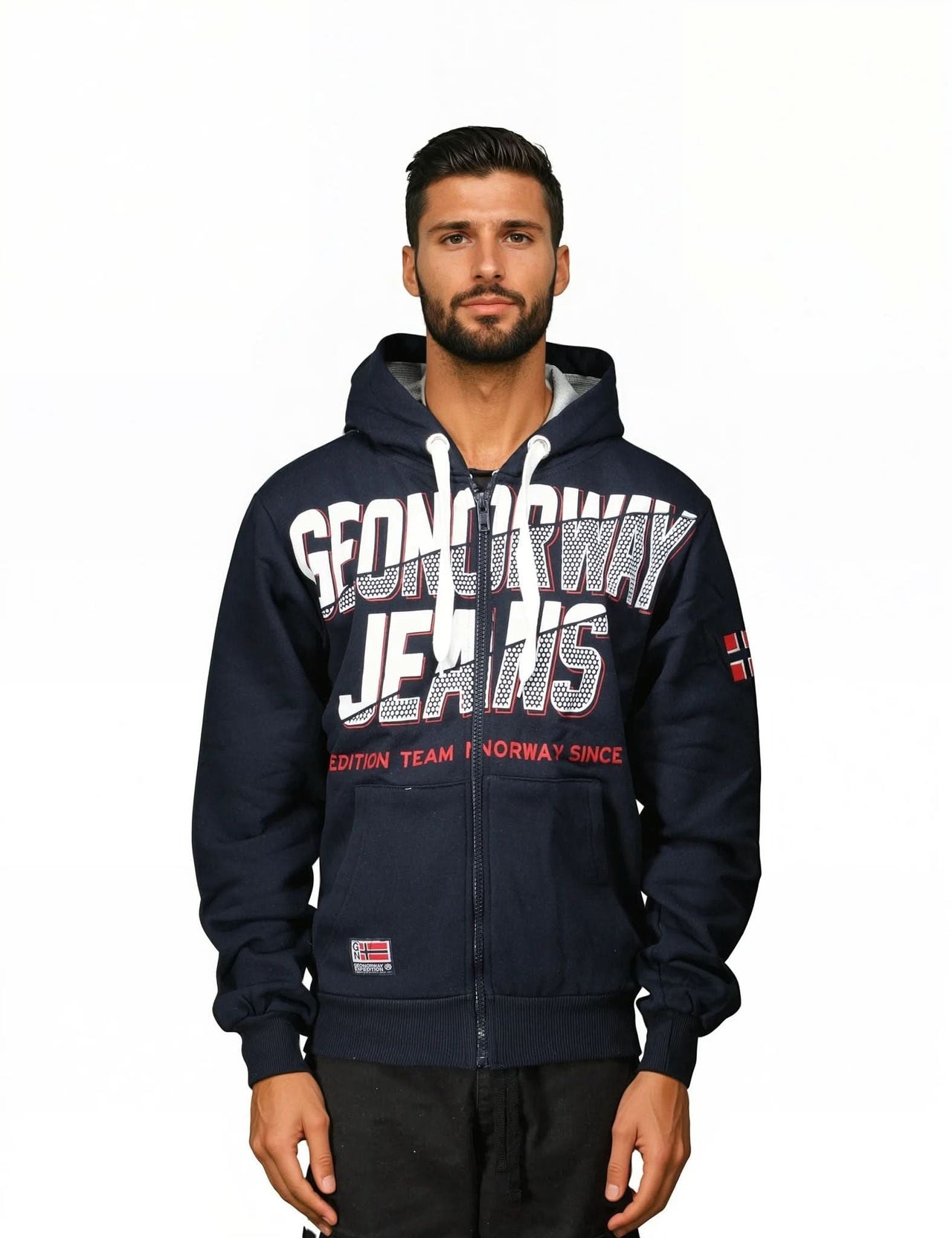 Geographical Geographical Norway GASPER Sudadera con capucha y cremallera, estampado y bandera, hombre - Geographical Norway GASPER_MEN_ROUGE_S_SDB-GASPER_MEN_NOIR_S_SDB-GASPER_MEN_BLANC_S_SDB-GASPER_MEN_MARINE_S_SDB-GASPER_MEN_GRIS_LIGHT_S_SDB-GASPER_MEN_WHITE_M_SDB-GASPER_MEN_MARINE_M_SDB-GASPER_MEN_GRIS_LIGHT_M_SDB-GASPER_MEN_BLACK_M_SDB-GASPER_MEN_RED_M_SDB