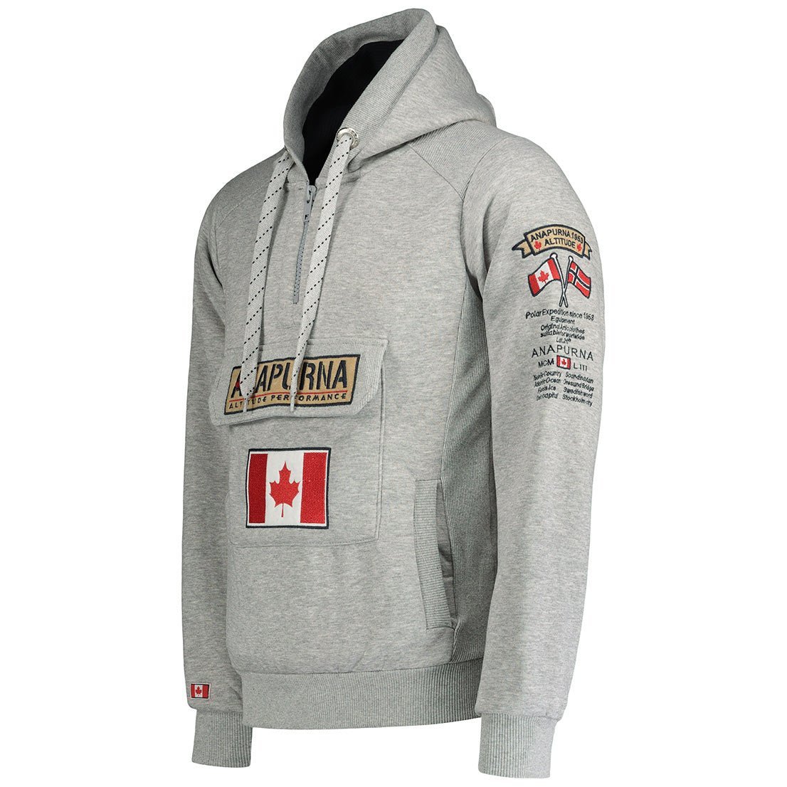Gymana Anapurna Hombre - Sudadera con capucha y cremallera con bordado y bolsillos - Geographical Norway GYMANA_MEN_GRIS_FONCE_S_AN_SDB-GYMANA_MEN_BlUE_ROYAL_M_AN_SDB-GYMANA_MEN_GRIS_CLAIR_M_AN_SDB-GYMANA_MEN_WHITE_AN_SDB-GYMANA_MEN_GREY_FONCE_AN_SDB-GYMANA_MEN_WHITE_XL_AN_SDB-GYMANA_MEN_BLUE_ROYAL_XL_AN_SDB-GYMANA_MEN_GREY_LIGHT_3XL_AN_SDB-GYMANA_MEN_WHITE_XXL_AN_SDB-GYMANA_MEN_BLUE_ROYAL_XXL_AN_SDB