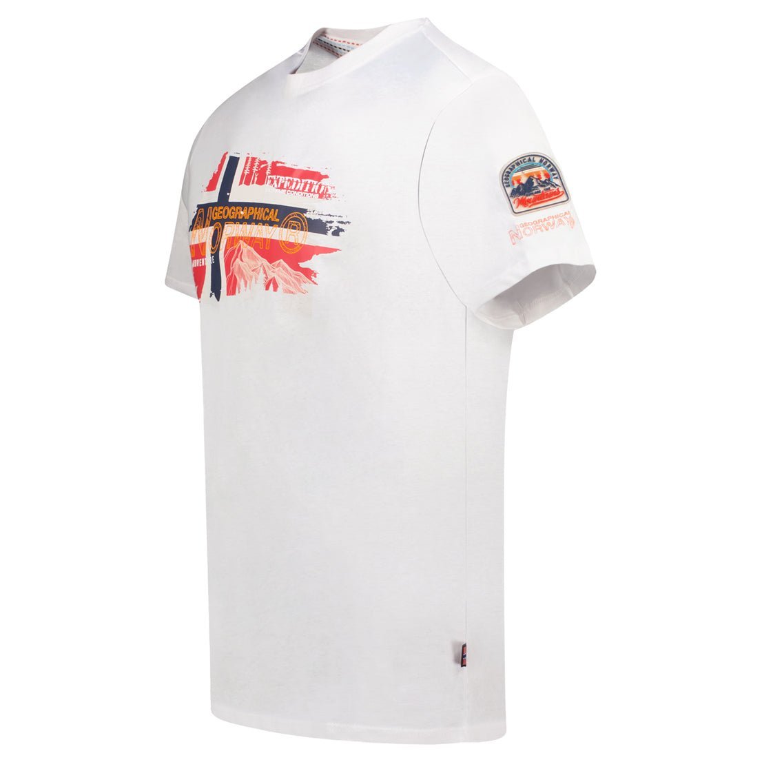 Geographical Norway Geográfica JYSUIS - Camiseta Hombre Manga Corta con Bandera - Geographical Norway JYSUIS_MEN_MARINE_S_SDB-JYSUIS_MEN_BLANC_S_SDB-JYSUIS_MEN_MARINE_M_SDB-JYSUIS_MEN_WHITE_M_SDB-JYSUIS_MEN_MARINE_L_SDB-JYSUIS_MEN_WHITE_L_SDB-JYSUIS_MEN_MARINE_XL_SDB-JYSUIS_MEN_WHITE_XL_SDB-JYSUIS_MEN_MARINE_XXL_SDB-JYSUIS_MEN_WHITE_XXL_SDB