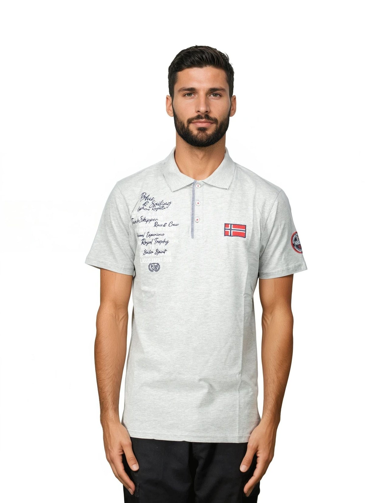 Geographical Geographical Norway KANCRE Men - Polo de manga corta, Bandera y escudo - Geographical Norway KANCRE_MEN_GRIS_CLAIR_S_SDB-KANCRE_MEN_GRIS_CLAIR_M_SDB-KANCRE_MEN_GRIS_CLAIR_L_SDB-KANCRE_MEN_GRIS_CLAIR_XL_SDB-KANCRE_MEN_GRIS_CLAIR_XXL_SDB-KANCRE_MEN_MARINE_M_SDB-KANCRE_MEN_MARINE_L_SDB-KANCRE_MEN_MARINE_XL_SDB-KANCRE_MEN_MARINE_XXL_SDB-KANCRE_MEN_MARINE_3XL_SDB