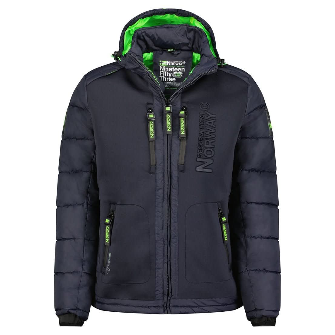 Geographical Norway Geographical Norway Beachwood Homme - Chaqueta acolchada bimatière contrastada y acolchada Verde Marino - Geographical Norway - S Verde Marino
