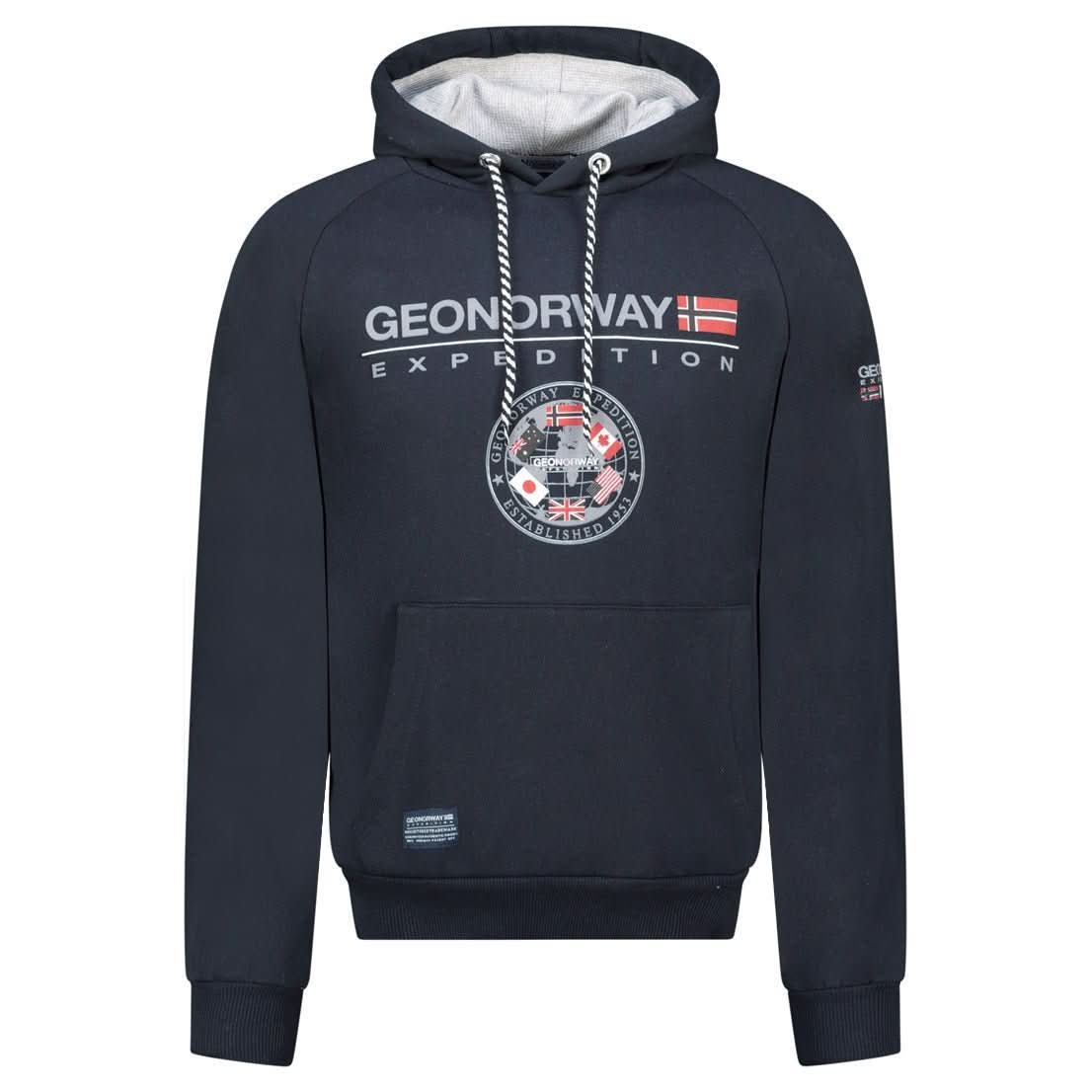 Geographical Geographical Norway GVICK Hombre - Sudadera con capucha con estampados y bandera - Geographical Norway GVICK_MEN_NOIR_SDB-GVICK_MEN_NOIR_M_SDB-GVICK_MEN_NOIR_L_SDB-GVICK_MEN_NOIR_XL_SDB-GVICK_MEN_NOIR_XXL_SDB-GVICK_MEN_NOIR_3XL_SDB-GVICK_MEN_GRIS_FONCE_S_S_SDB-GVICK_MEN_GRIS_FONCE_M_SDB-GVICK_MEN_GRIS_FONCE_L_SDB-GVICK_MEN_GRIS_FONCE_XL_SDB