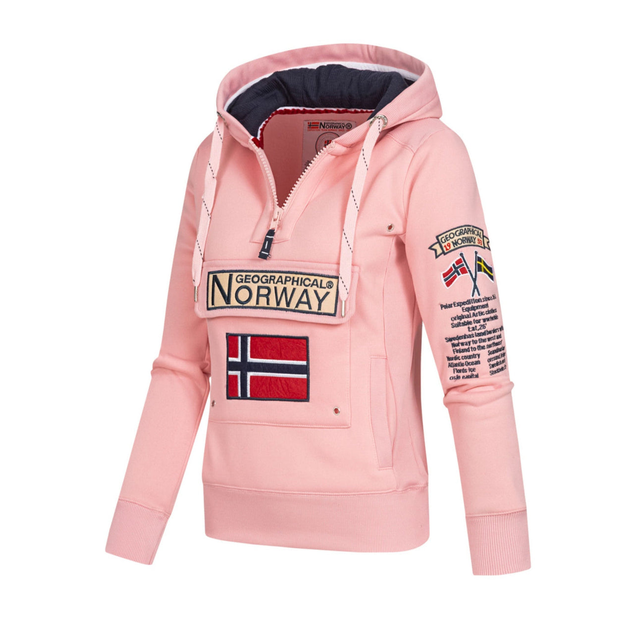 Geographical Geographical Norway Gymclass Mujer - Sudadera con capucha - Geographical Norway - S Rosa palo