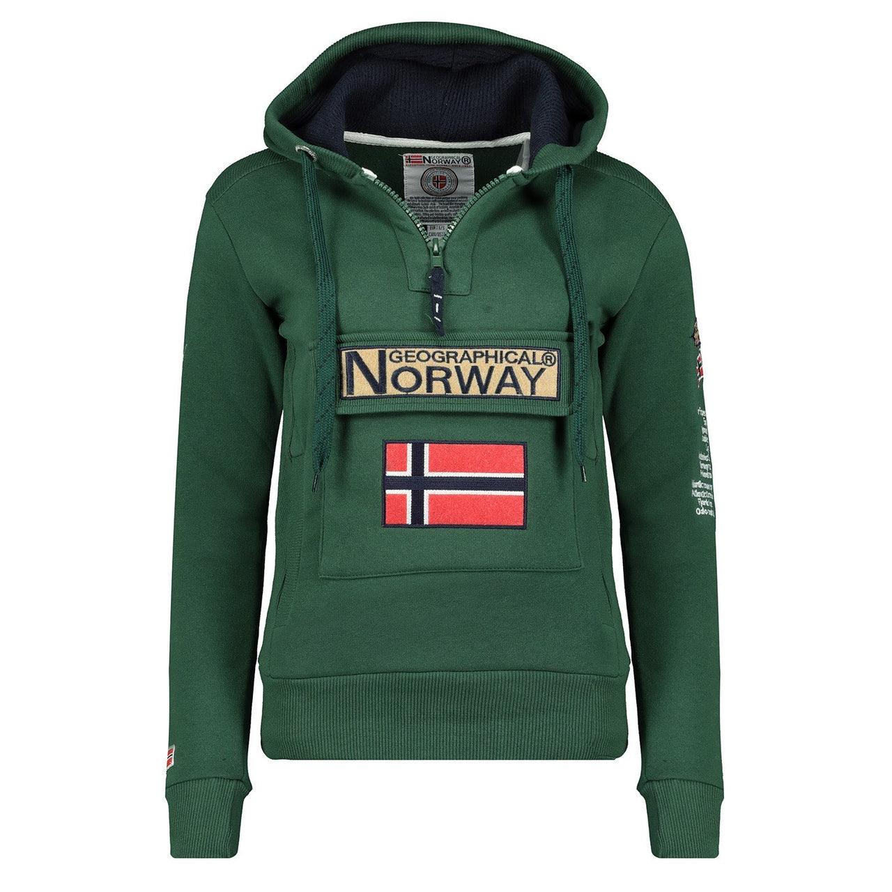 Geographical Geographical Norway Gymclass Mujer - Sudadera con capucha - Geographical Norway - S Verde abeto