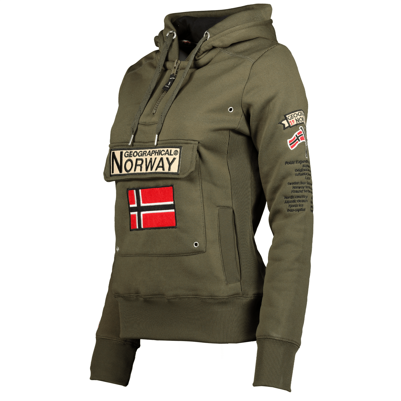 Geographical Norway Geographical Norway Gymclass Mujer - Sudadera con capucha - Geographical Norway - S Caqui