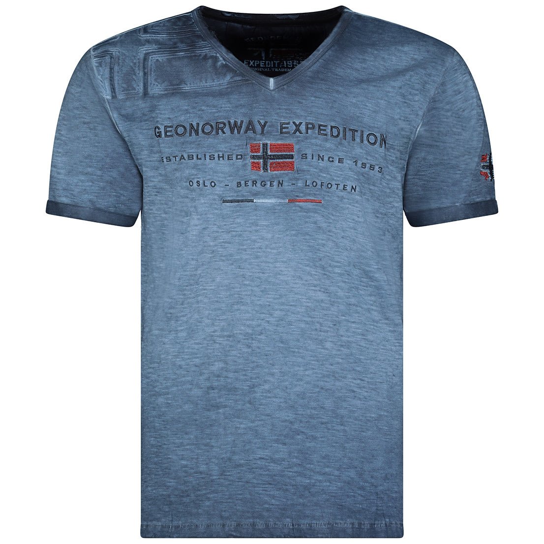 Geographical Norway Jiwash Homme - T-shirt uomo con scollo a V - Geographical Norway JIWASH_MEN_BLANC_BLEU_ROYAL_XL_SDB-JIWASH_MEN_BLANC_BLEU_ROYAL_XXL_SDB-JIWASH_MEN_BEIGE_M_SDB-JIWASH_MEN_BEIGE_L_SDB-JIWASH_MEN_BEIGE_XL_SDB-JIWASH_MEN_BEIGE_XXL_SDB-JIWASH_MEN_BLUE_M_SDB-JIWASH_MEN_BLUE_L_SDB-JIWASH_MEN_BLUE_3XL_SDB-JIWASH_MEN_GREY_FONCE_M_SDB