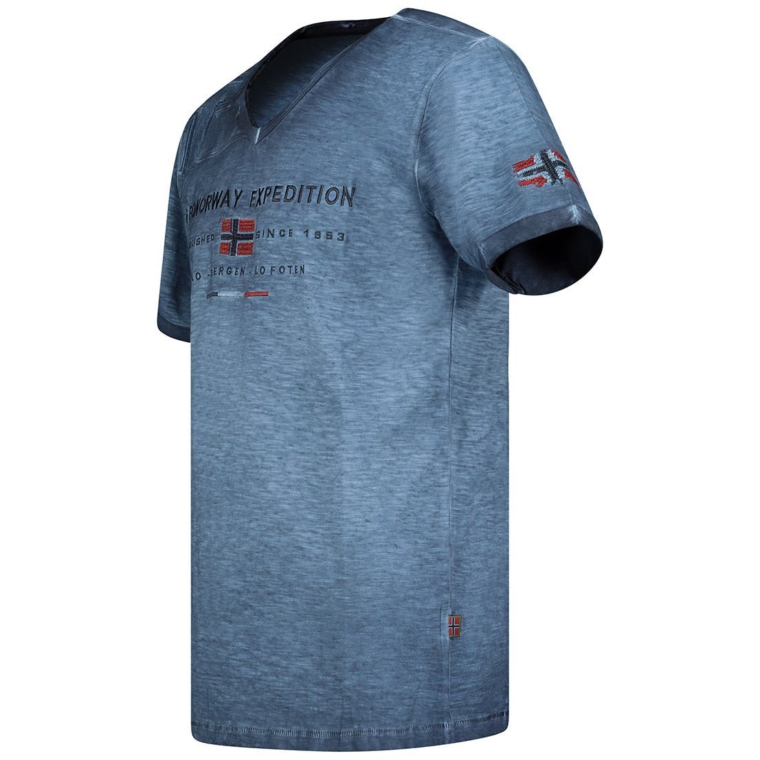 Geographical Norway Jiwash Homme - T-shirt uomo con scollo a V - Geographical Norway JIWASH_MEN_BLANC_BLEU_ROYAL_XL_SDB-JIWASH_MEN_BLANC_BLEU_ROYAL_XXL_SDB-JIWASH_MEN_BEIGE_M_SDB-JIWASH_MEN_BEIGE_L_SDB-JIWASH_MEN_BEIGE_XL_SDB-JIWASH_MEN_BEIGE_XXL_SDB-JIWASH_MEN_BLUE_M_SDB-JIWASH_MEN_BLUE_L_SDB-JIWASH_MEN_BLUE_3XL_SDB-JIWASH_MEN_GREY_FONCE_M_SDB