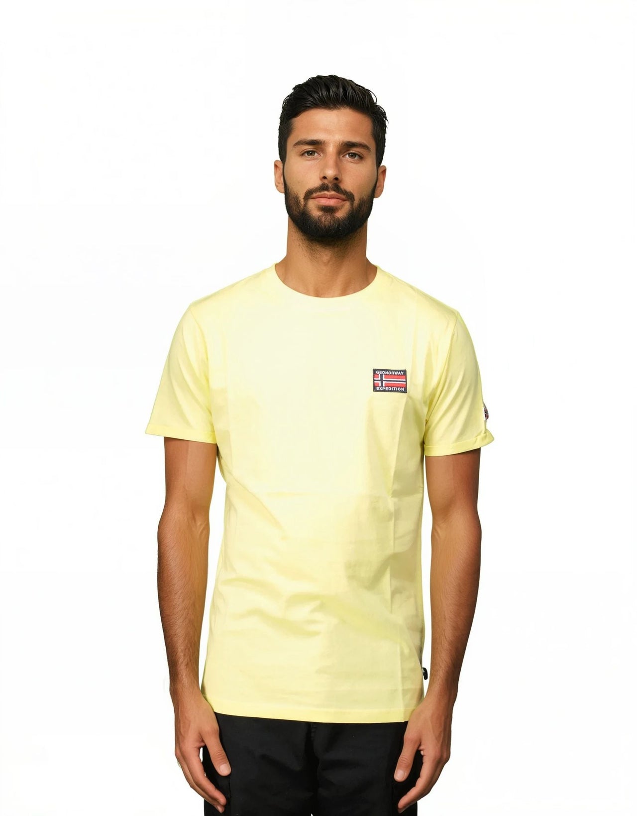 Geographical Norway Jaltimore - Maglietta uomo manica corta con bandiera - Geographical Norway JALTIMORE_MEN_BLANC_S_SDB-JALTIMORE_MEN_JAUNE_SDB-JALTIMORE_MEN_BLEU_SDB-JALTIMORE_MEN_WHITE_M_SDB-JALTIMORE_MEN_YELLOW_M_SDB-JALTIMORE_MEN_BLUE_M_SDB-JALTIMORE_MEN_WHITE_L_SDB-JALTIMORE_MEN_YELLOW_L_SDB-JALTIMORE_MEN_BLUE_L_SDB-JALTIMORE_MEN_WHITE_XL_SDB