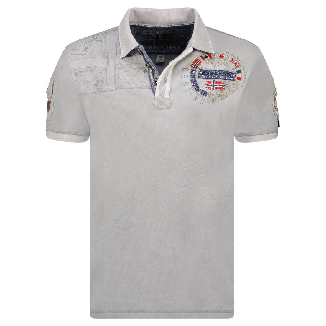 Geographical Norway KINFLAT Uomo - Polo manica corta 100% cotone - Geographical Norway KINFLAT_MEN_GRIS_CLAIR_SDB-KINFLAT_MEN_GRIS_CLAIR_M_SDB-KINFLAT_MEN_GRIS_CLAIR_L_SDB- UomoKINFLAT_MEN_GREY_LIGHT_XL_SDB-KINFLAT_MEN_GREY_LIGHT_XXL_SDB-KINFLAT_MEN_GREY_LIGHT_3XL_SDB-KINFLAT_MEN_MARINE_SDB-KINFLAT_MEN_MARINE_M_SDB-KINFLAT_MEN_MARINE_L_SDB-KINFLAT_MEN_MARINE_XL_SDB